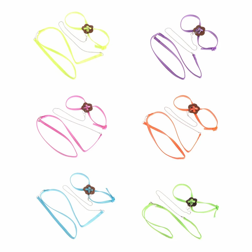 Harnais pour perroquet en nylon réglable anti-morsure pour petits oiseaux canaris conures