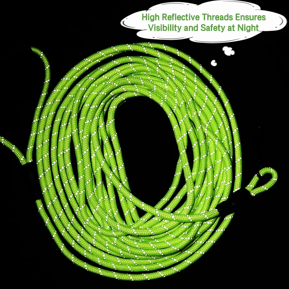 Vivifying Longue Laisse Flottante Réfléchissante pour Chien avec Poignée Souple Vert