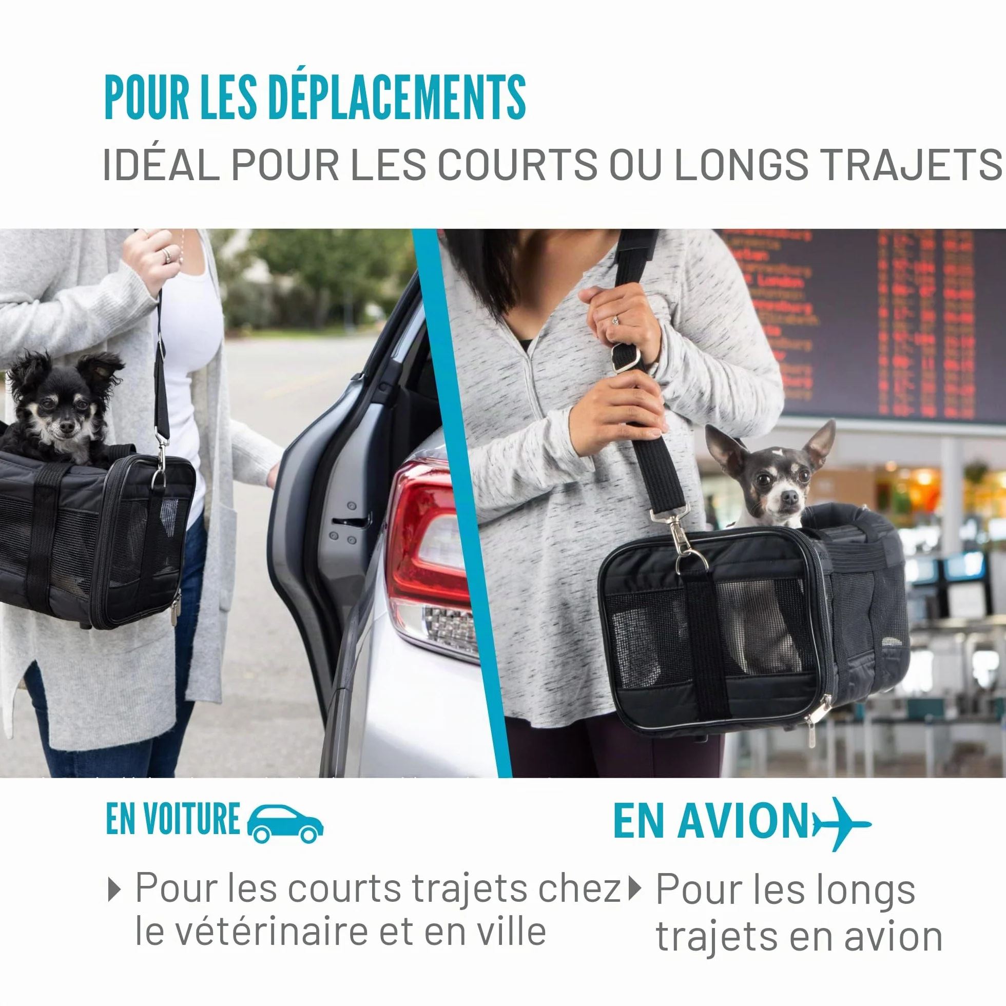 Sherpa Original Deluxe Sac de Transport pour Animal de Compagnie approuvé par Les compagnies aériennes Gris Anthracite Taille M