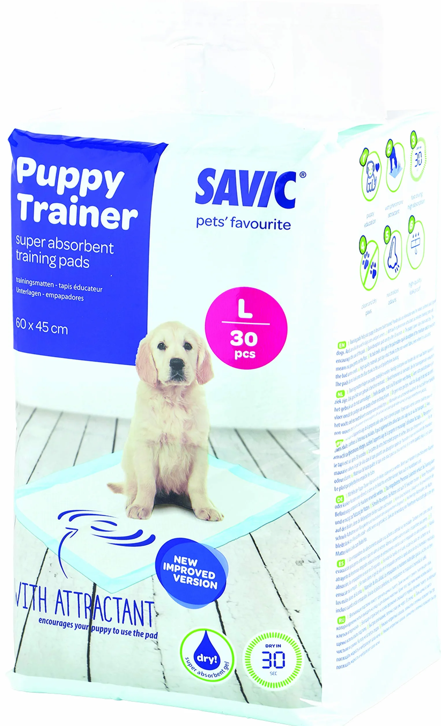 Vadigran Savic Puppy Trainer Pads pour Chien 60 x 45 cm 30"