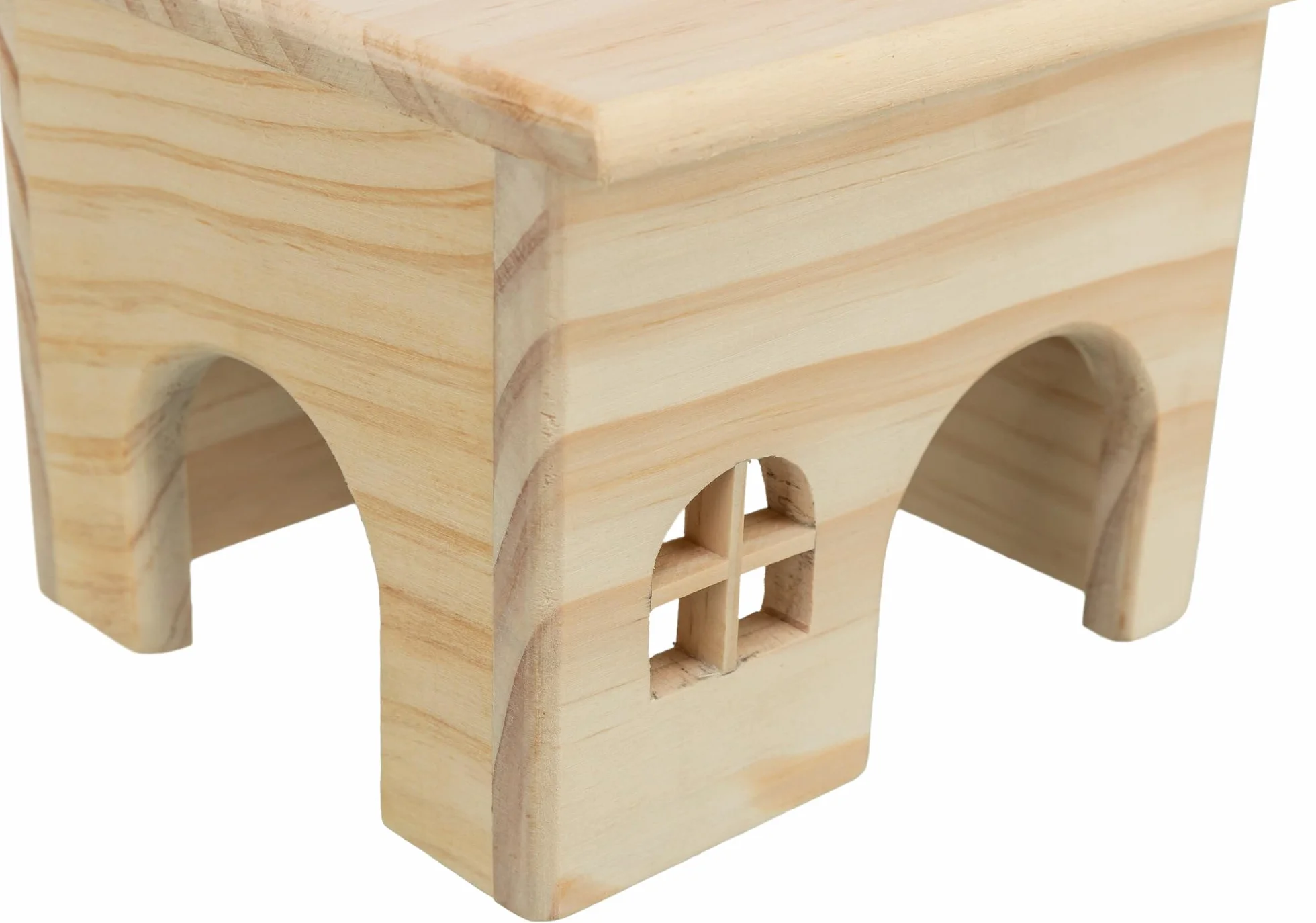 Maison en bois pour petits animaux TRIXIE - pour souris et hamsters - sans clous - entrées 6 x 6 cm - 15 x 12 x 15 cm - 61261