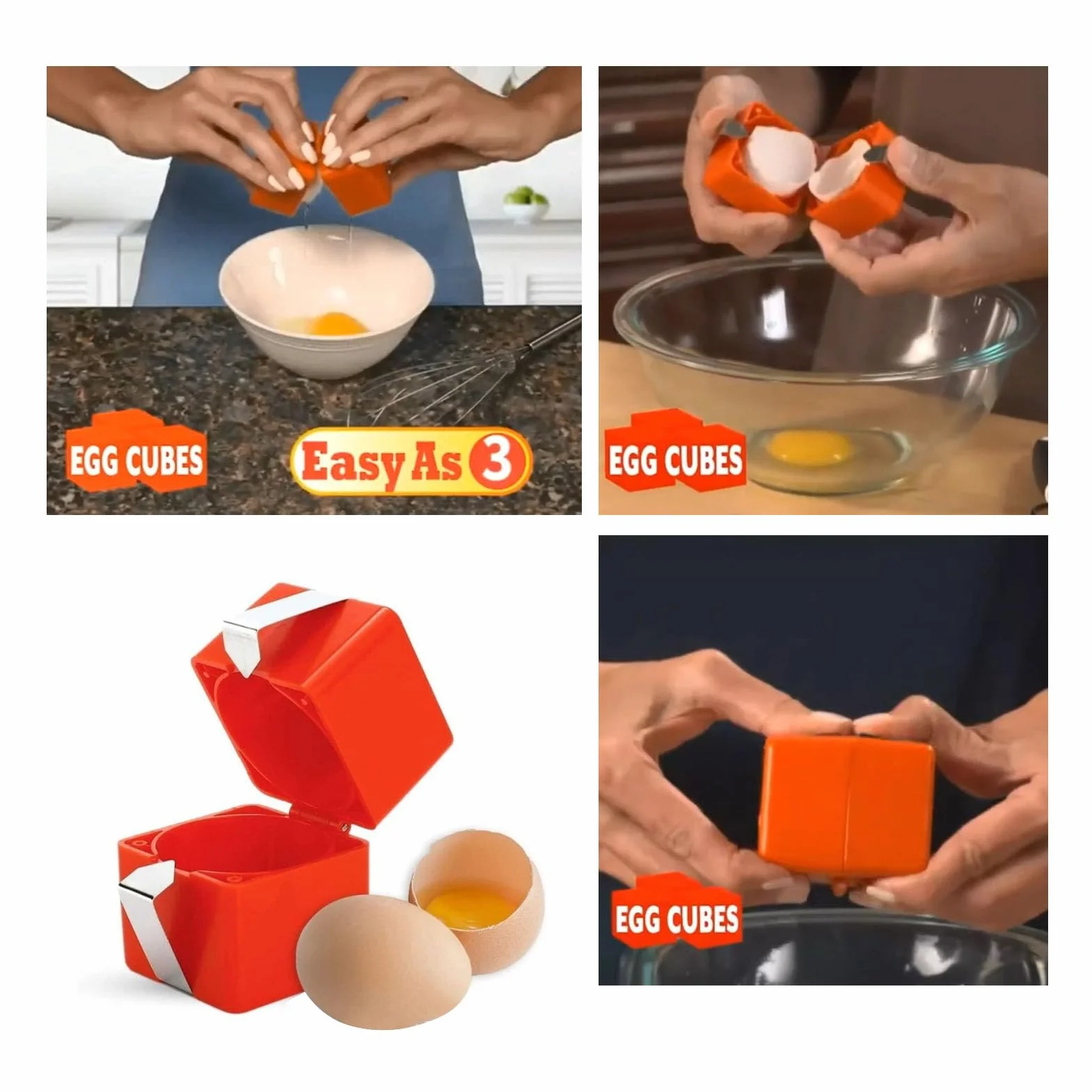 Décortiqueur d'Œufs à Main 3 Pièces Ouvre-coquille d'Œuf Cru Gadget de Cuisine