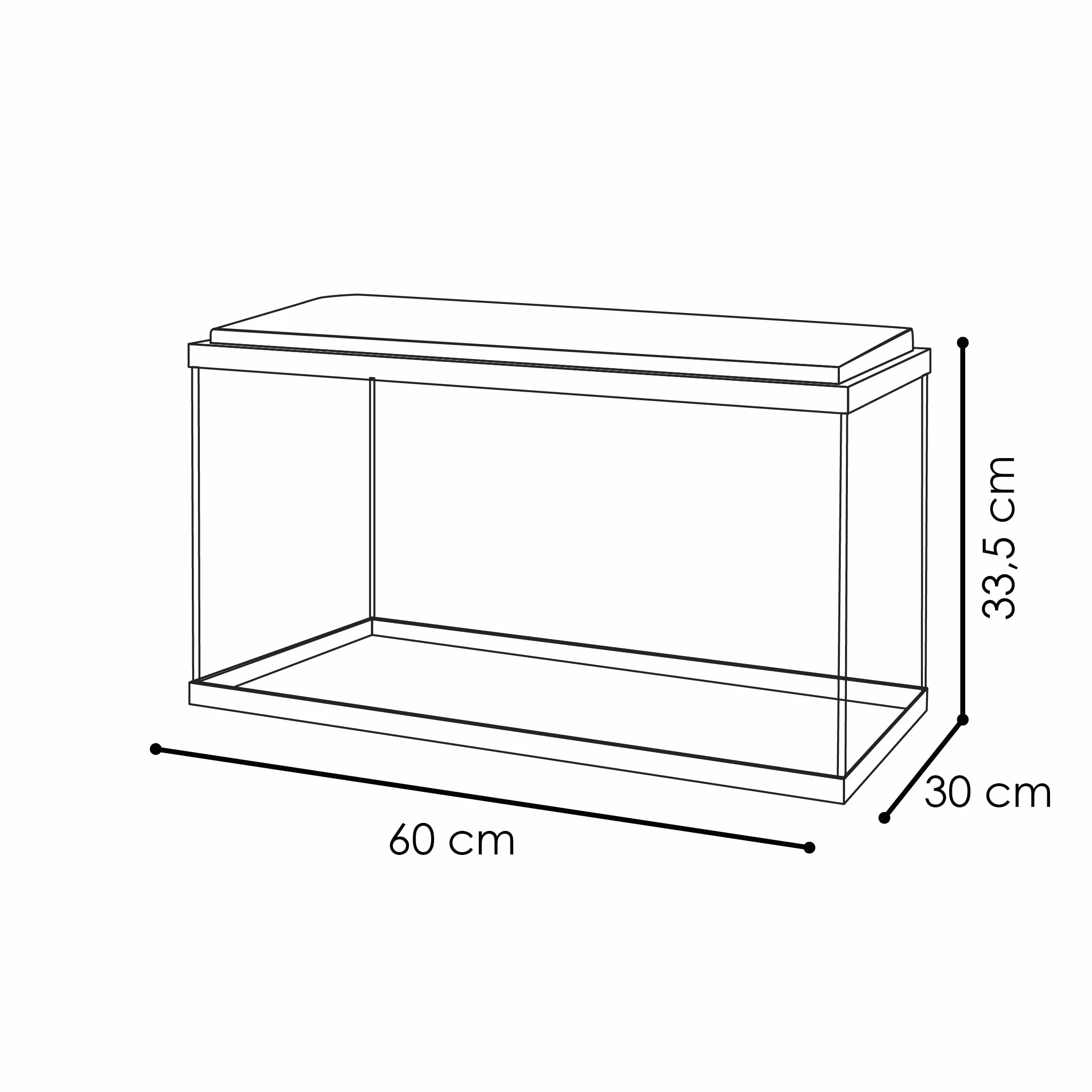Ciano Aquarium 60 Blanc 58L Filtre LED Chauffage