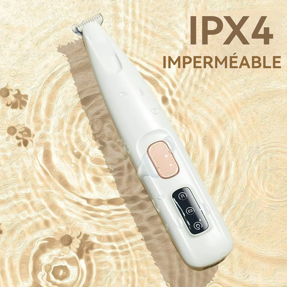 Patounet Tondeuse de Précision pour Chat, Silencieuse avec Lumières LED, Étanche IPX4