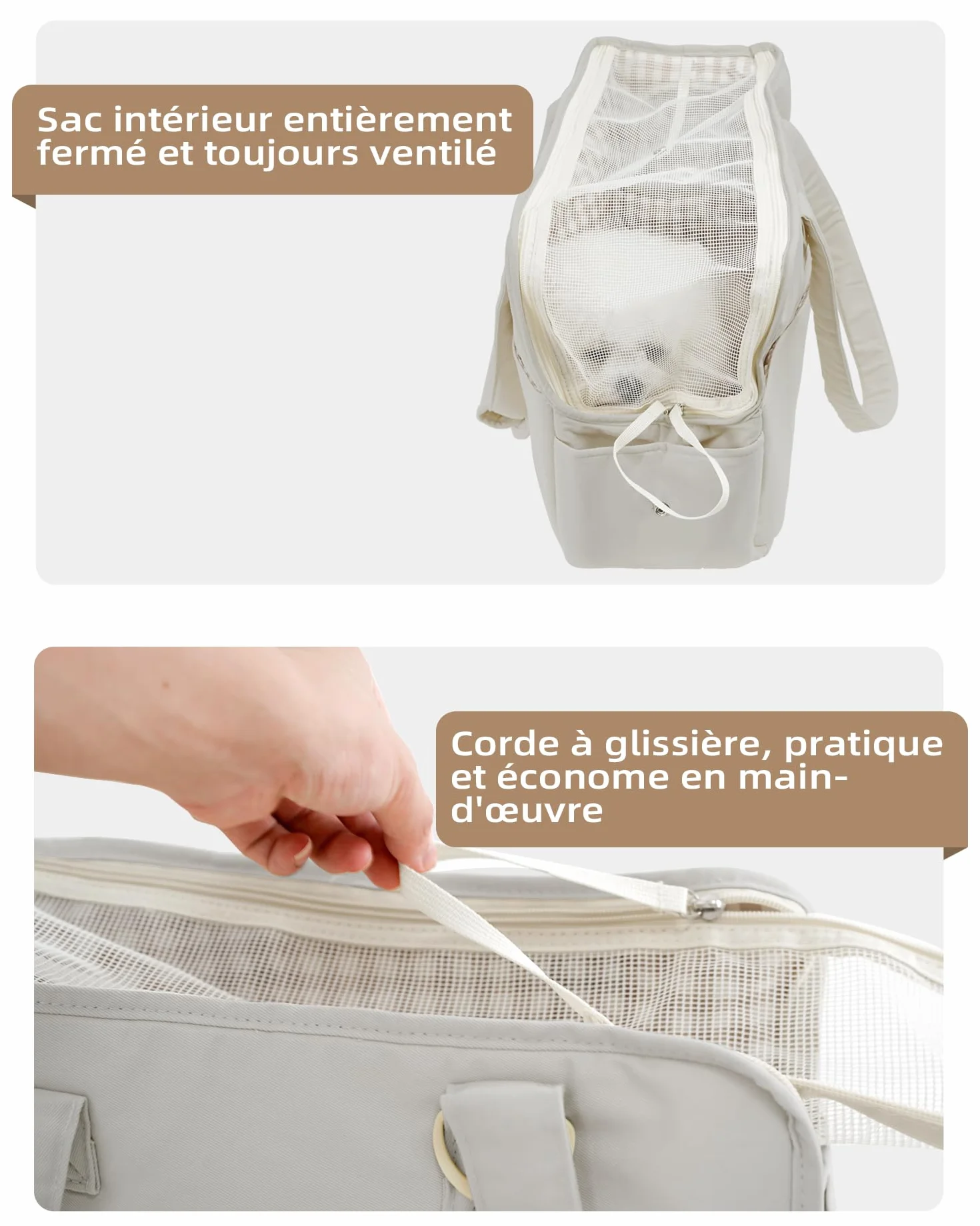 ONECUTE Sac de Transport pour Chat Chien Respirant Pliable 7.5 kg Medium Grey