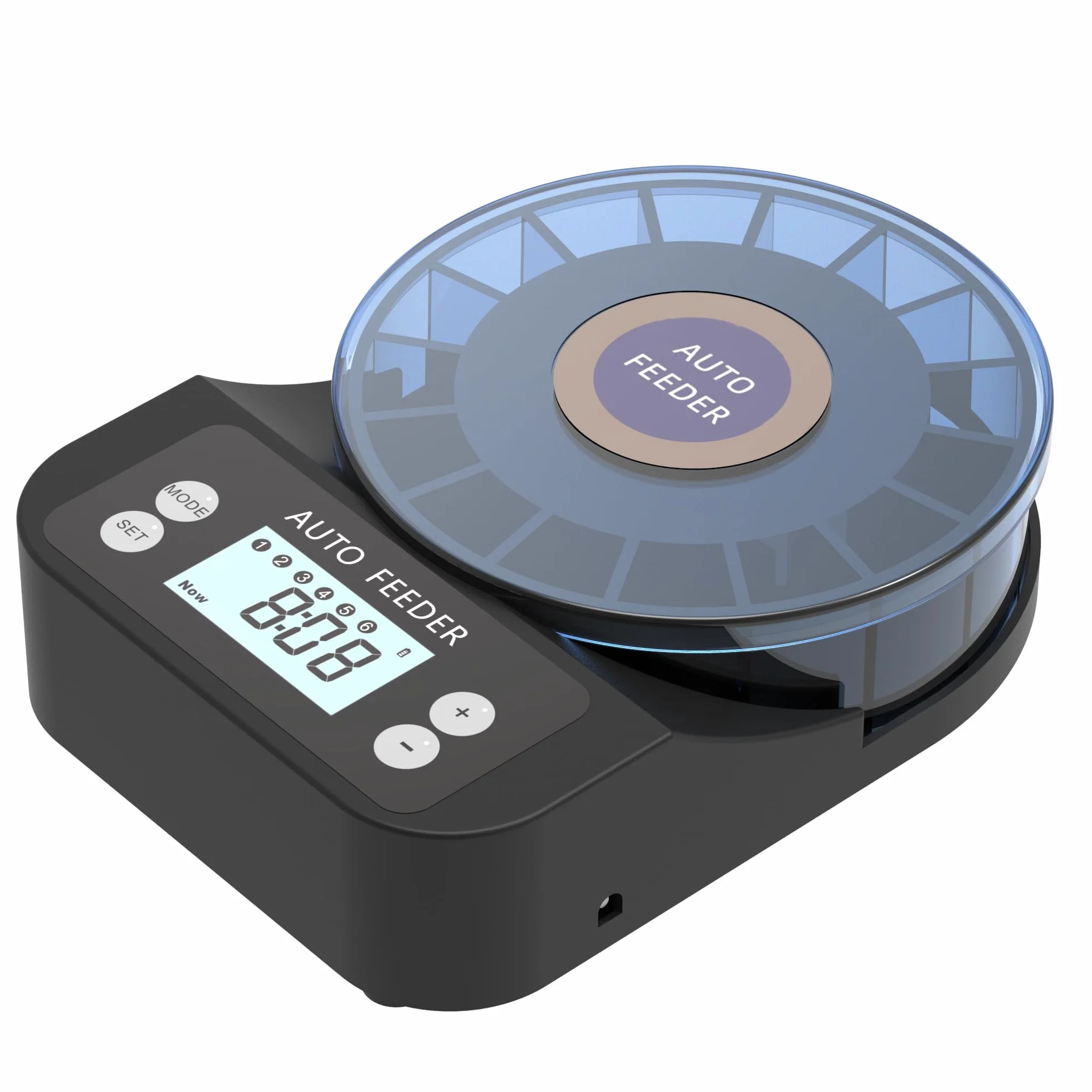 Mangeoire Automatique pour Poissons d'Aquarium 60 ML avec Minuterie, Rechargeable USB, Écran LCD