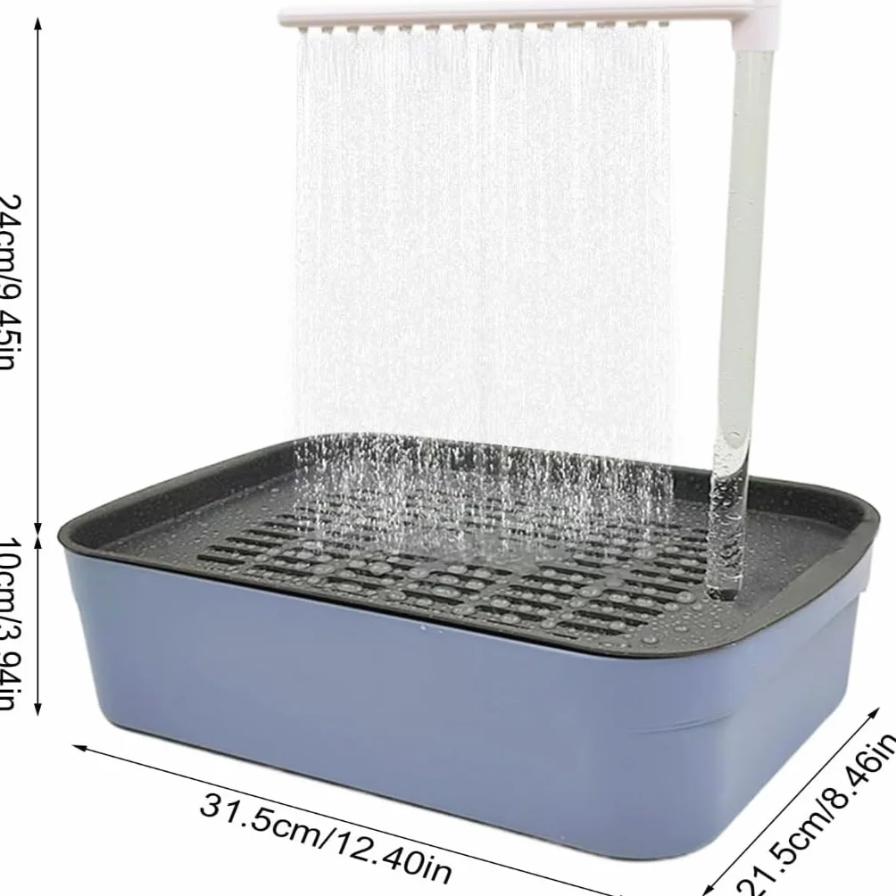 Douche de Bain Automatique pour Oiseaux, Eau Courante Automatique, pour Perruche, Oiseau