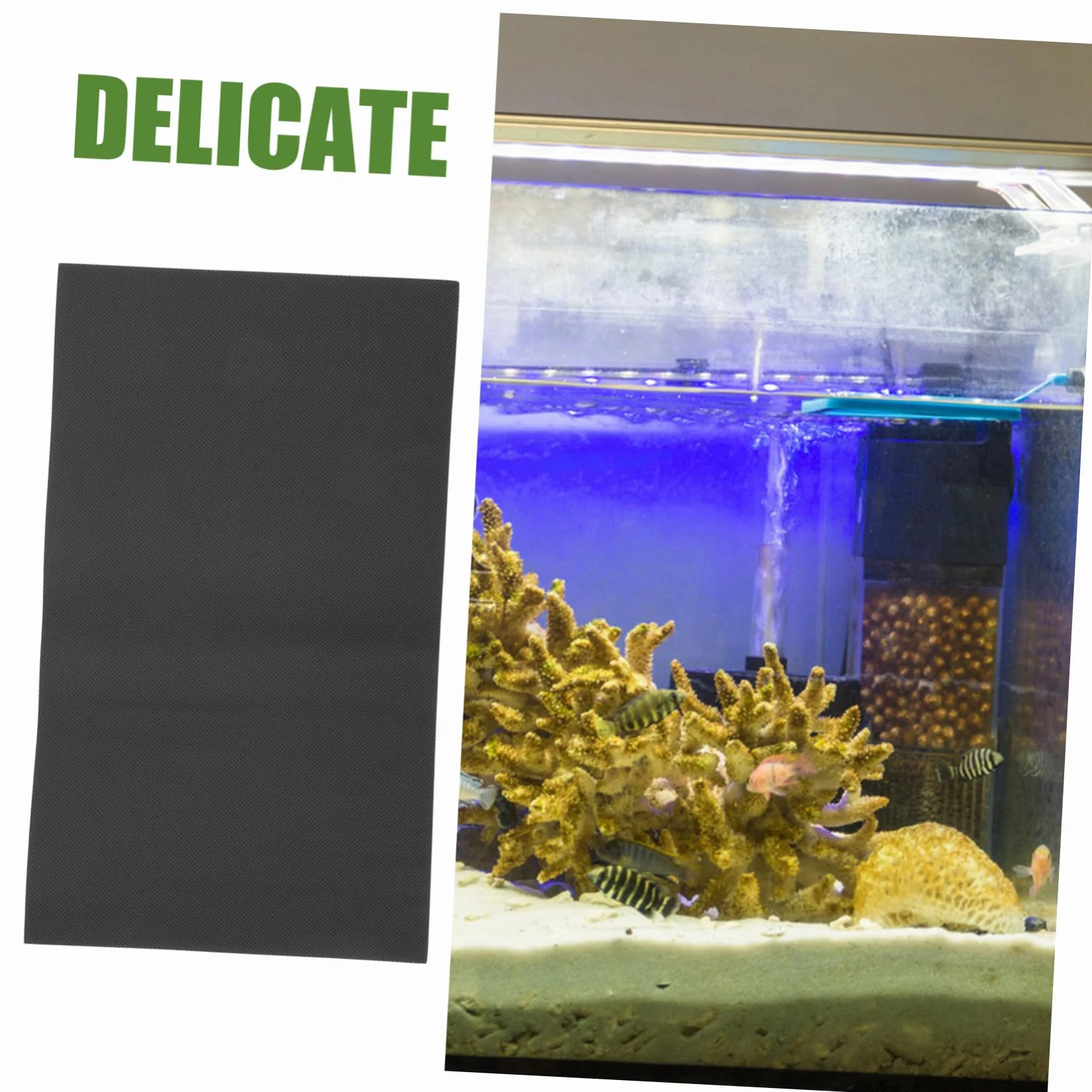 INOOMP Tapis pour Aquarium Protecteur Mousse Non Black Coton