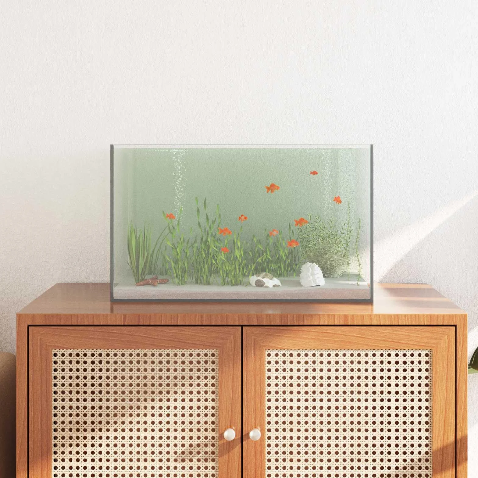 vidaXL Aquarium en Verre 50x30x30 cm Moderne Vitrine Réservoir Transparent