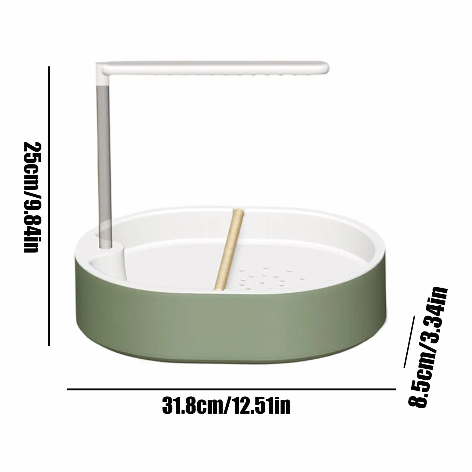 Douche pour Perroquet Automatique avec Eau en Circulation, Pompe Silencieuse et Chargement USB