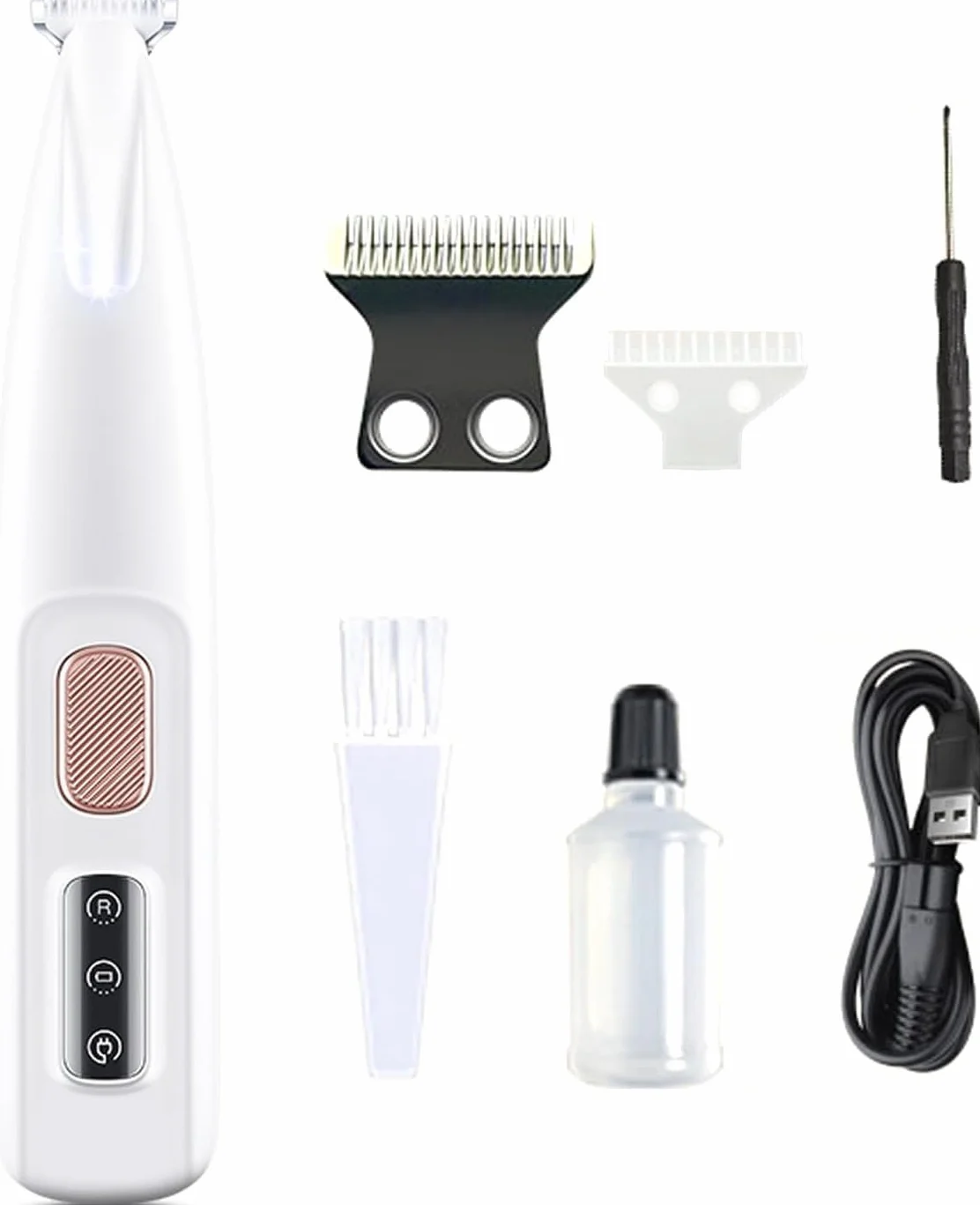 Tondeuse Électrique Patounet pour Chat, Ultra-Silencieuse, Lames Hypoallergéniques, Rechargeable