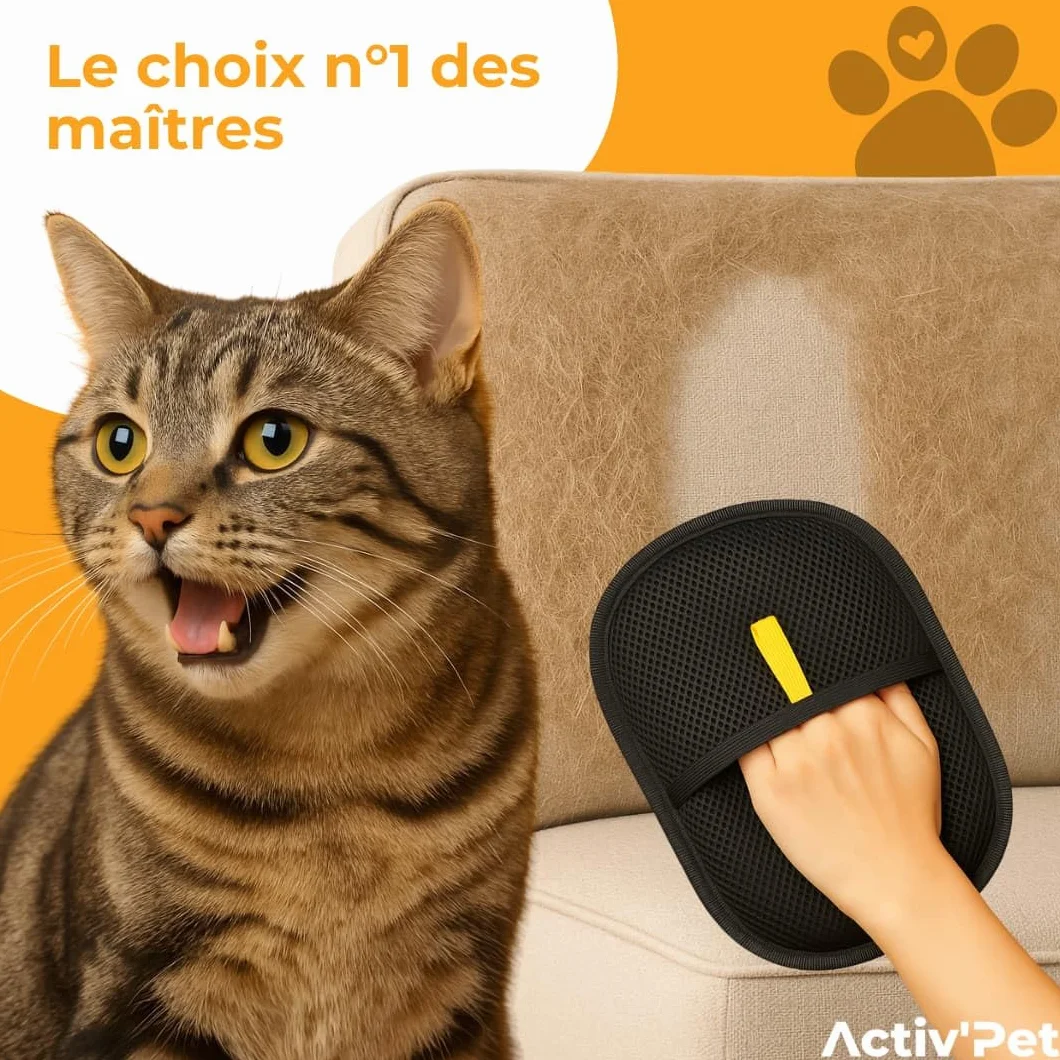 SWZEC Activ-Pet Gant Attrape'Poils