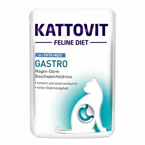 Kattovit Feline Diet Gastro Canard et riz 6 x 85 g