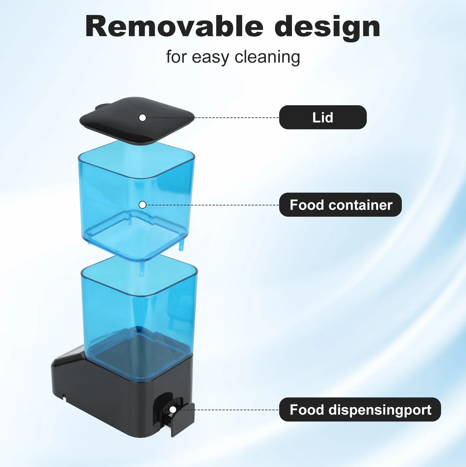 Mangeoire Automatique pour Bassin 2L Fishkeeper Distributeur avec Minuterie Anti-Blocage Manuel/Automatique