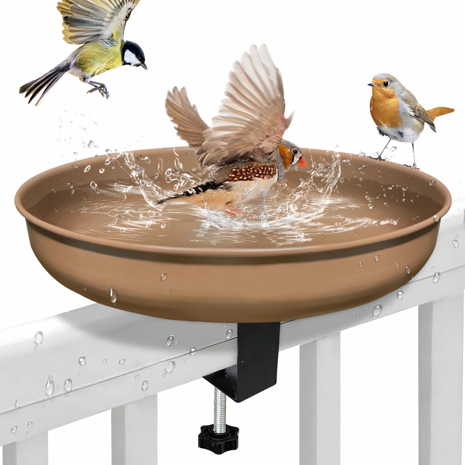 Oneshlee Abreuvoir Oiseaux Exterieur, Mangeoire Oiseaux Exterieur, Bains pour Oiseaux Sauvages