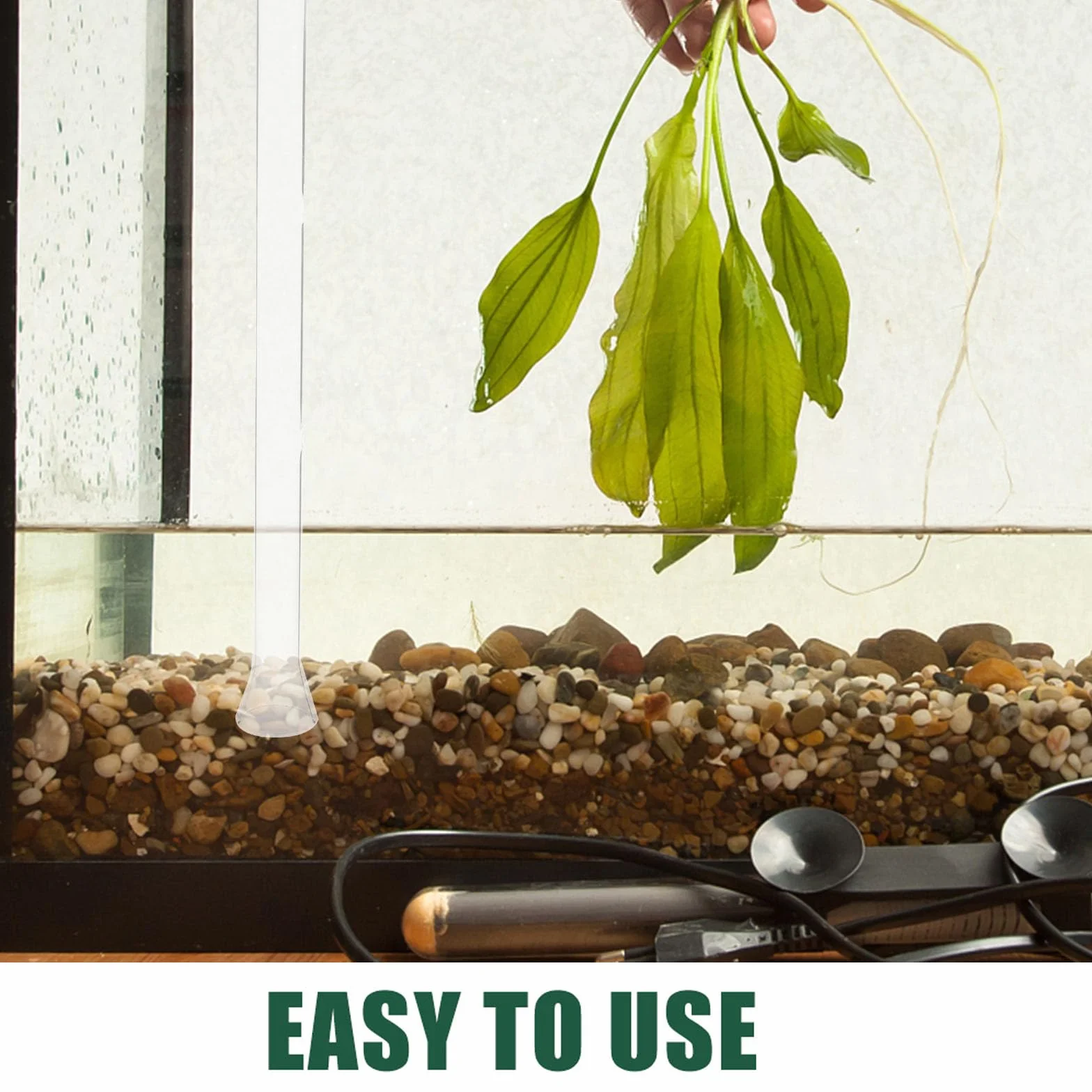 Tube D'Alimentation Transparent en Verre 40 cm Coupelle Nourrissage Crevettes pour Aquarium Planté, Distributeur de Nourriture pour Poissons et Crevettes