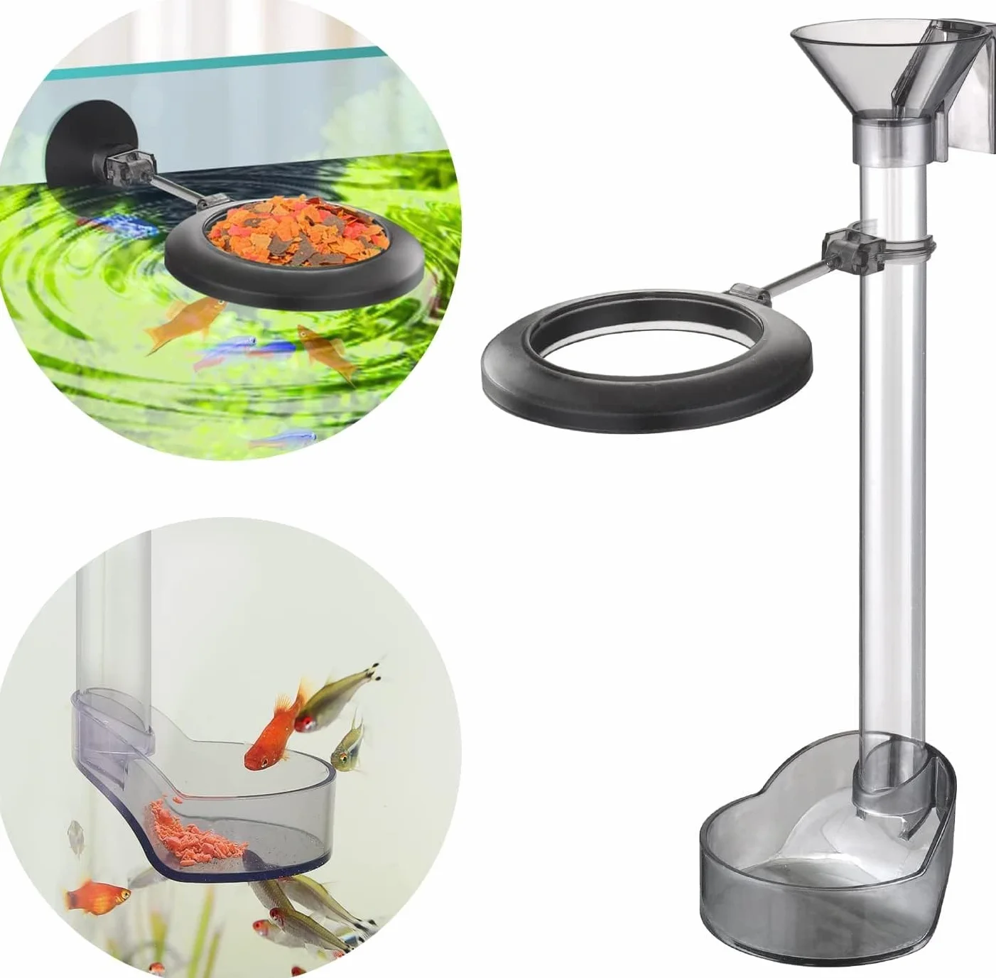 Boxtech Tube d'alimentation Assemblé pour Aquarium, Deux Positions (20-37cm)
