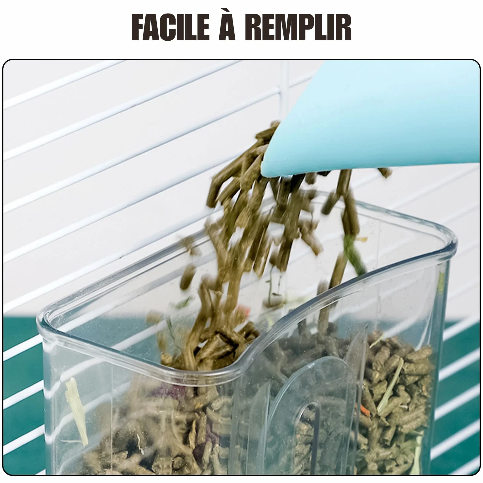 Distributeur Automatique de Nourriture pour Animaux 800ml sans Alimentation Réglable Gris