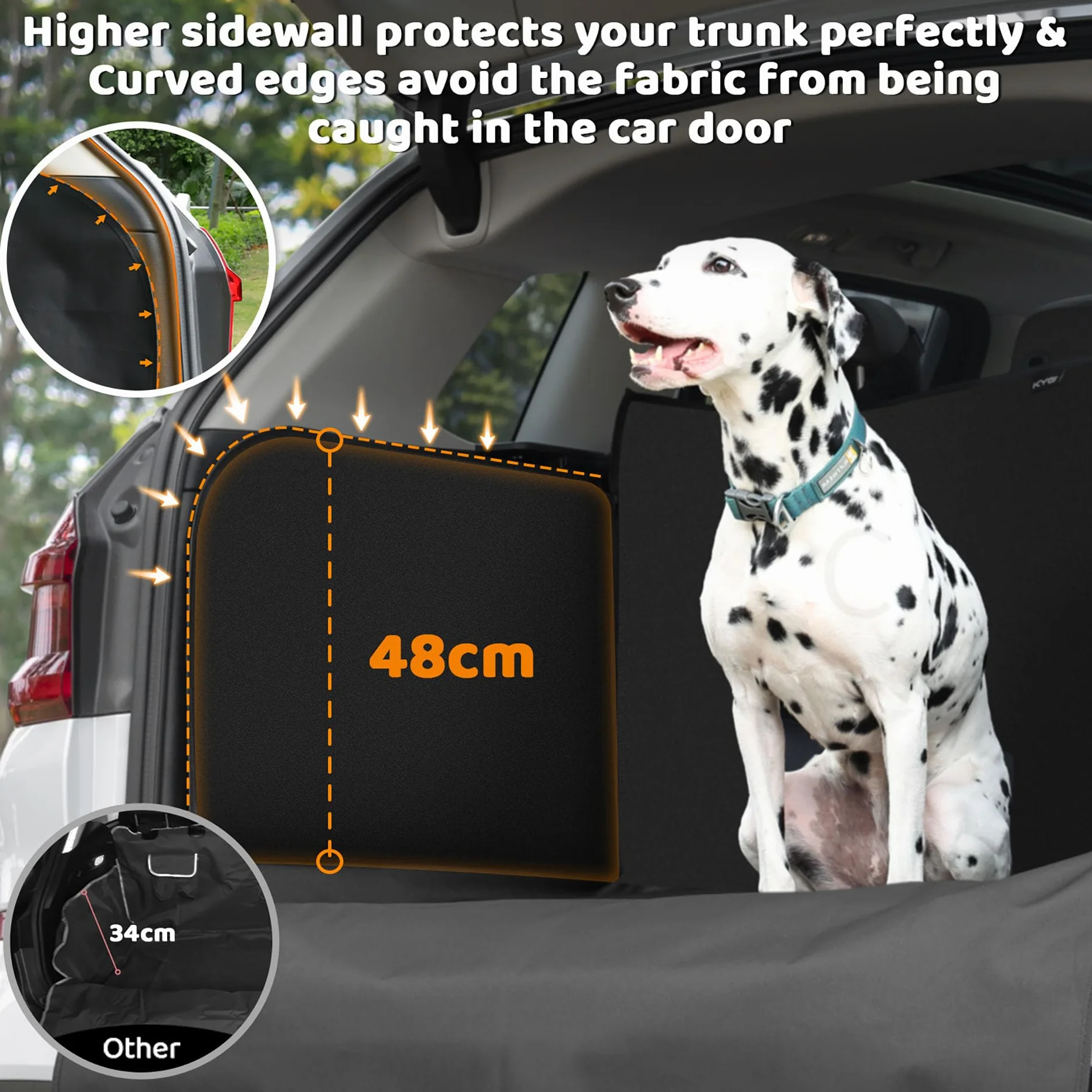 KYG Protection de Coffre Universelle 185 x 115 x 48 cm Imperméable Antidérapante Résistante aux Rayures pour Chien XXL Voiture