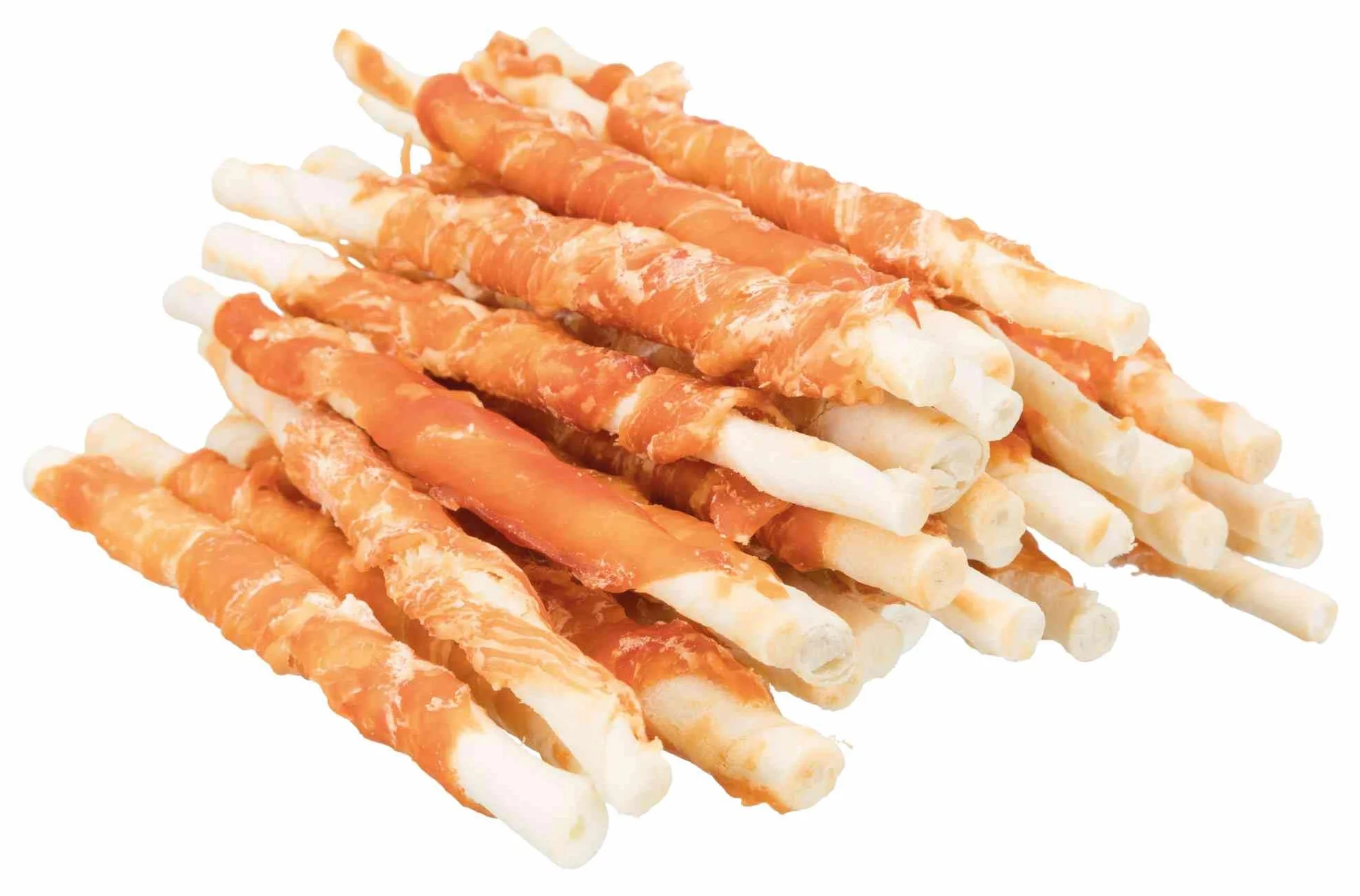 TRIXIE Denta Fun roulades à mâcher poulet friandise dentaire pour chien sans gluten 30 pièces 12 cm 240 g