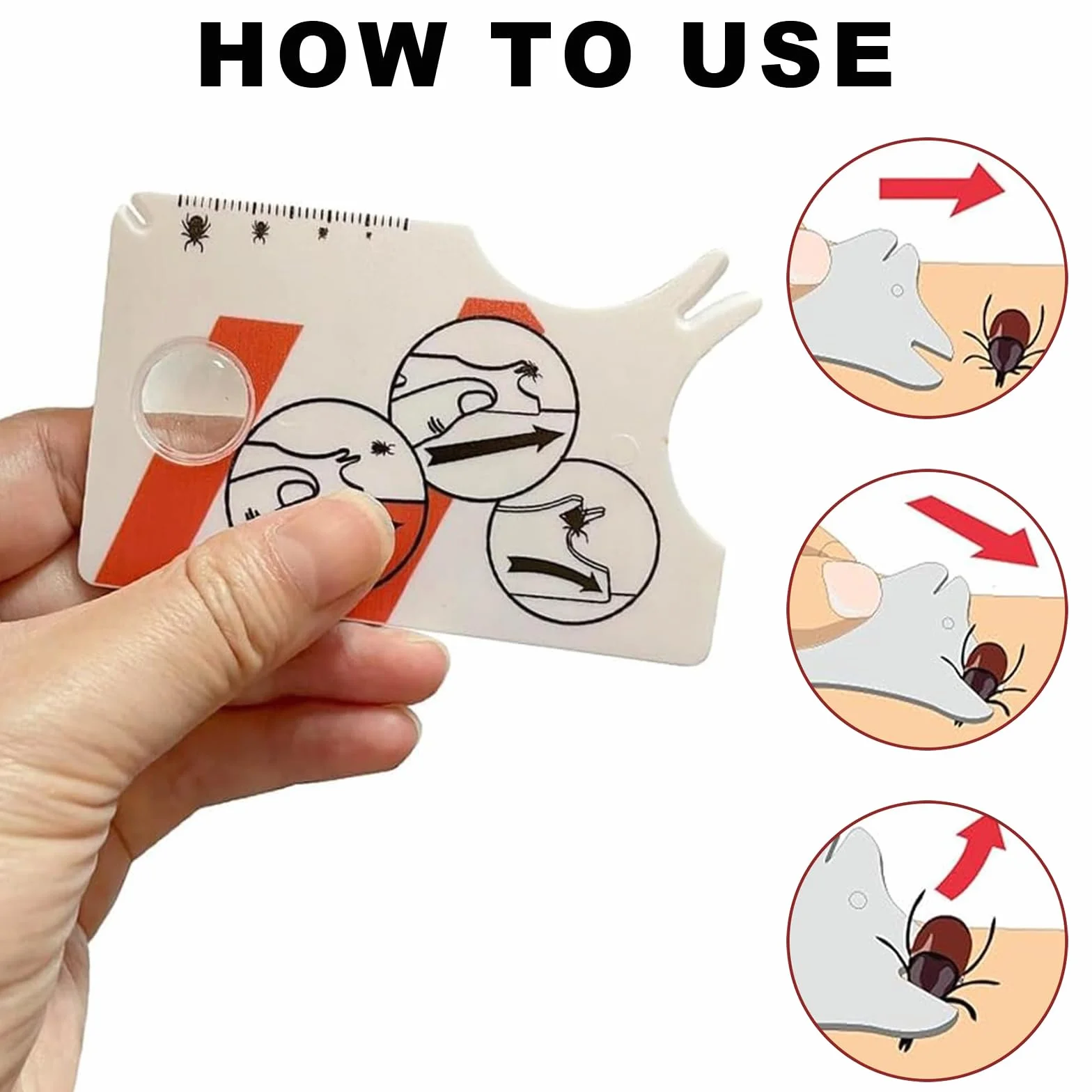 Carte à Tiques Homme & Enfants avec Loupe - Rapide Enlever Les Tiques pour Chien et Animal de Compagnie
