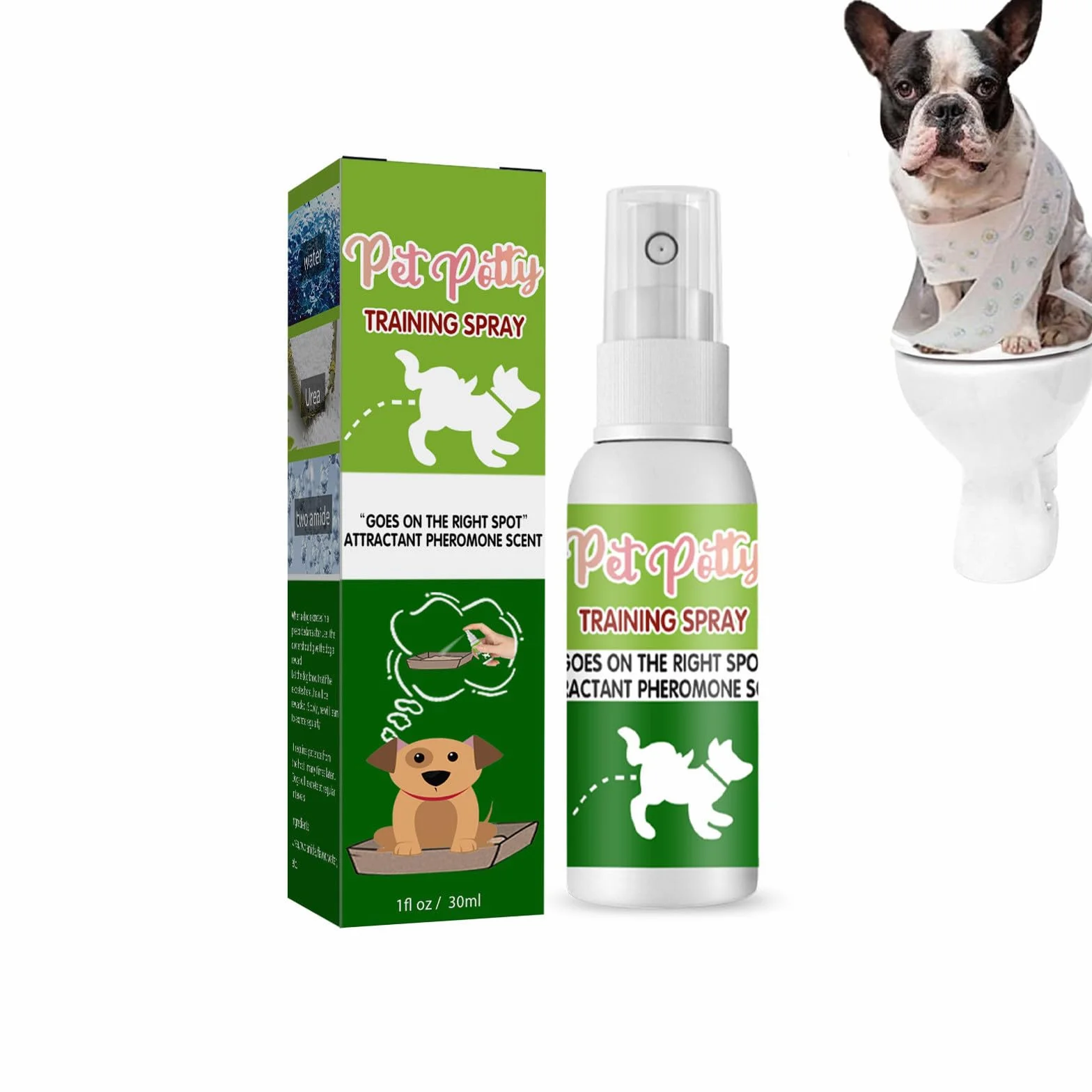 Spray d'Entraînement pour Chien 30ml Attractif Naturel Aide Apprentissage Propreté