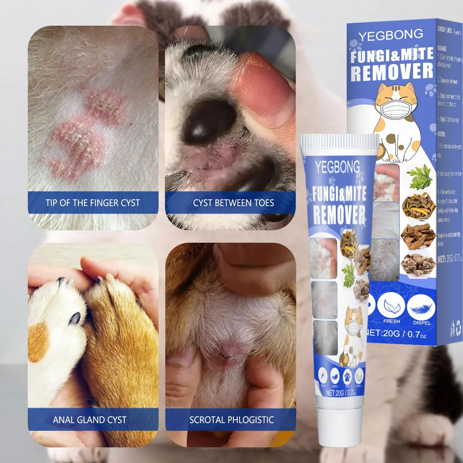 Crème Anti-démangeaison pour Animaux de Compagnie