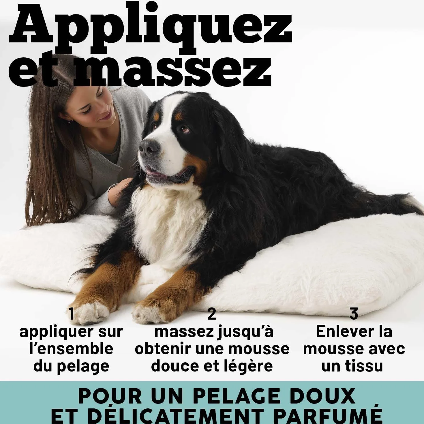 MyPetPrime Shampooing Sec en Gel pour Chiens | sans Rinçage | Anti-Odeur | Dermatologique | Hygiénique, Anti-Démangeaisons | avec Huile de Graines de Neem | pour Toutes Races | Fabriqué en Italie