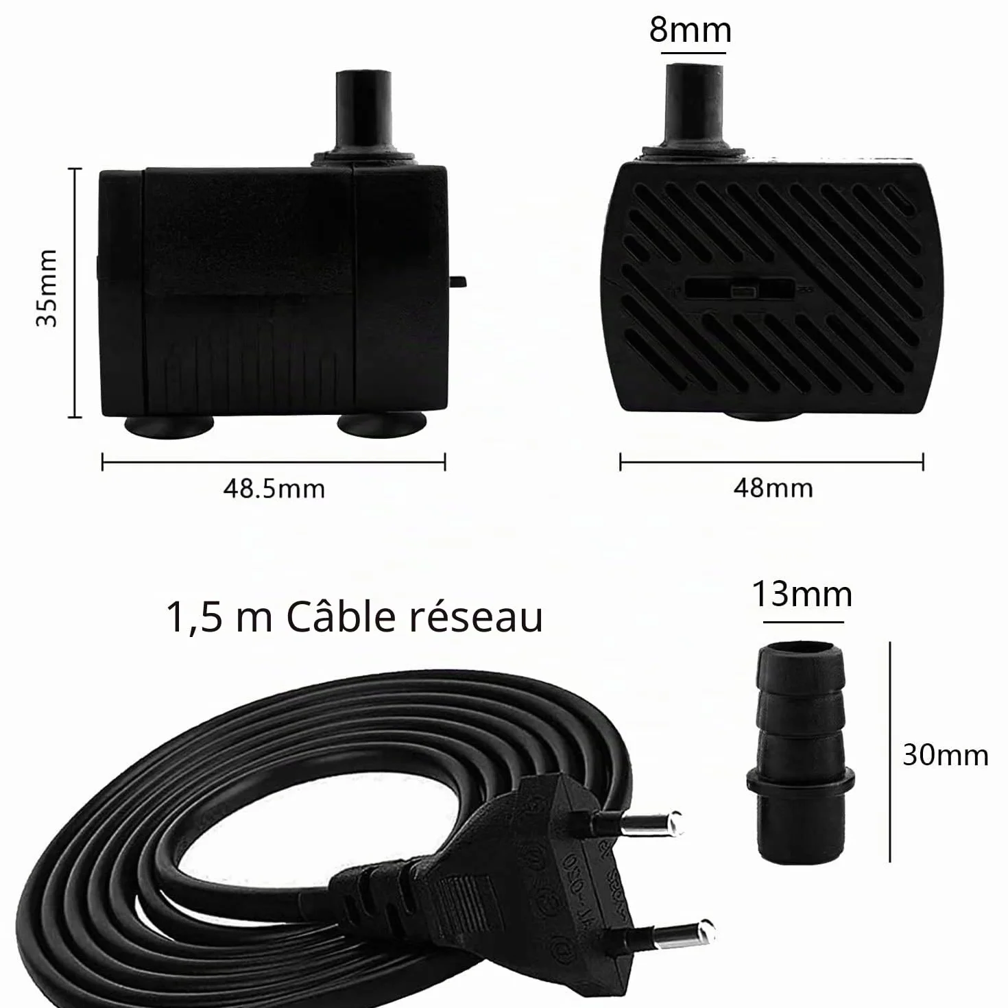 CAM2 Mini pompe à eau submersible 350 L/H 5 W pour aquarium fontaine