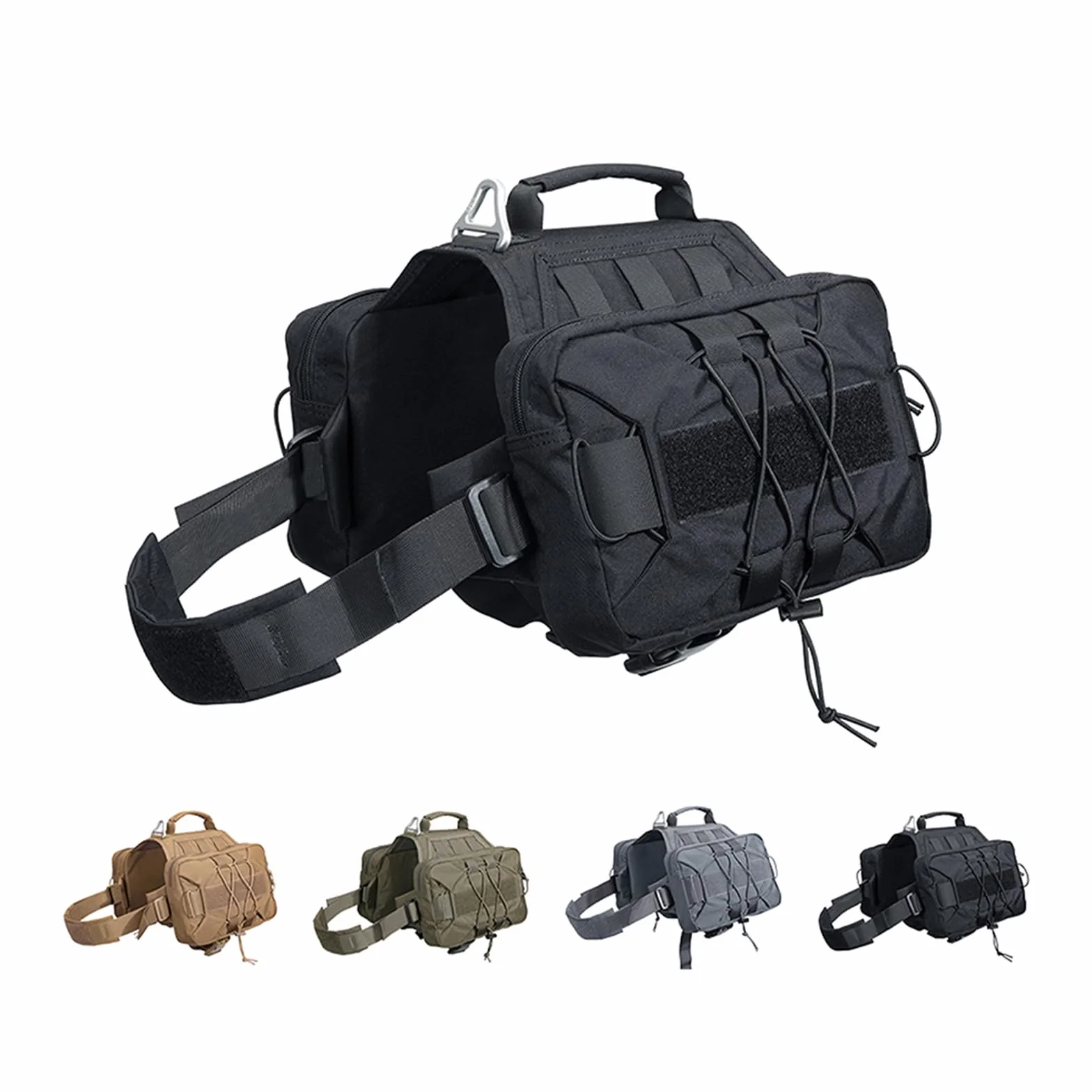 EXCELLENT ELITE SPANKER Sac à Dos pour Chien Hound Sac à Dos de Selle Voyage Camping Randonnée Chiens Moyenne Grande Taille 2 Poches latérales BLK-L