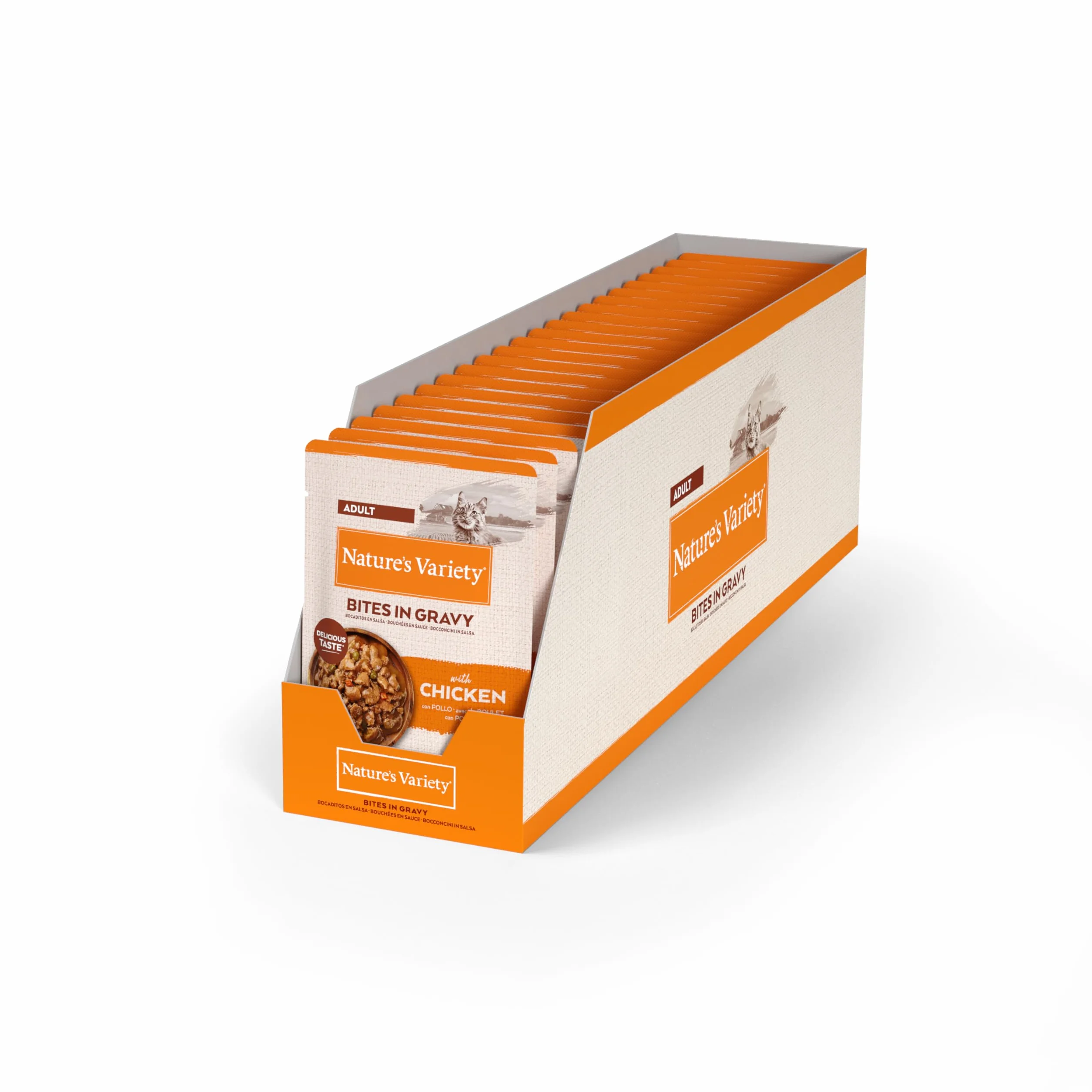 Nature's Variety - Bouchées en Sauce - Nourriture Humide per Chats avec du Poulet: 22 Pouches de 85g