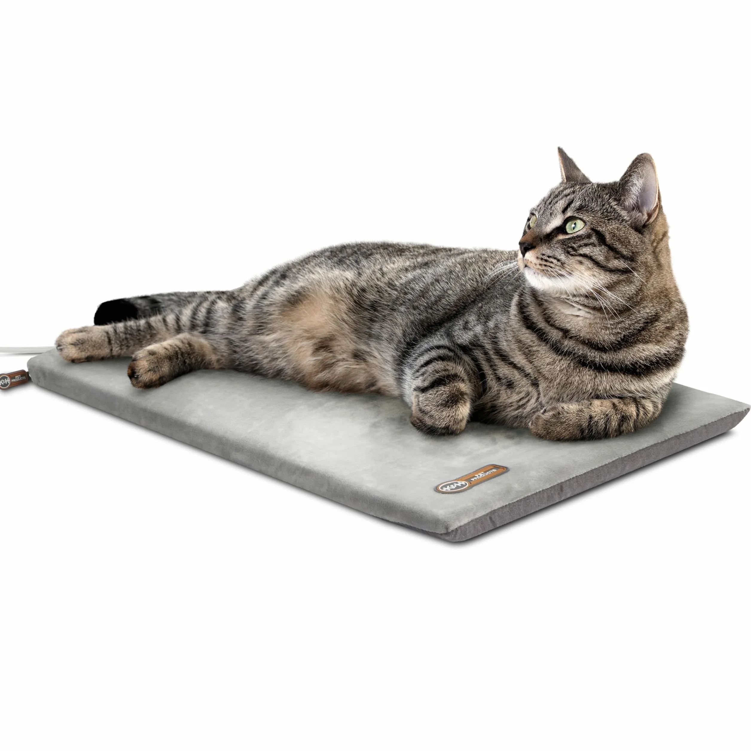 K&H Pet Products Tapis Chauffant pour Chat d'intérieur – Tapis Chauffant apaisant et Chaud pour Animaux de Compagnie – Lavable en Machine – Chauffage imperméable – Sécurité listée – 31,5 x 63,5 cm –