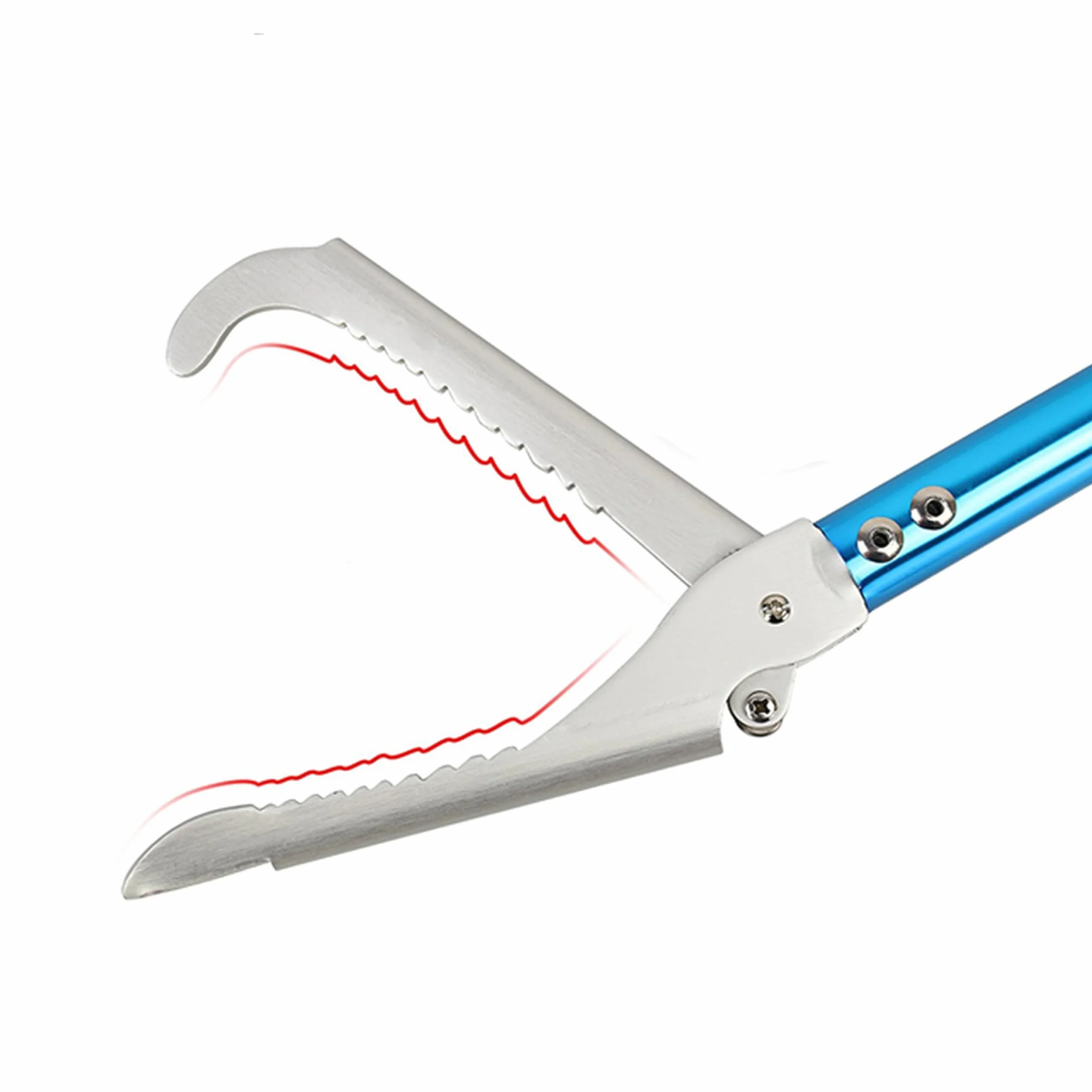 Pince à serpent professionnelle en alliage d'aluminium de 100 cm pour reptiles avec serrure et poignée confortable (sac de chasse au serpent)