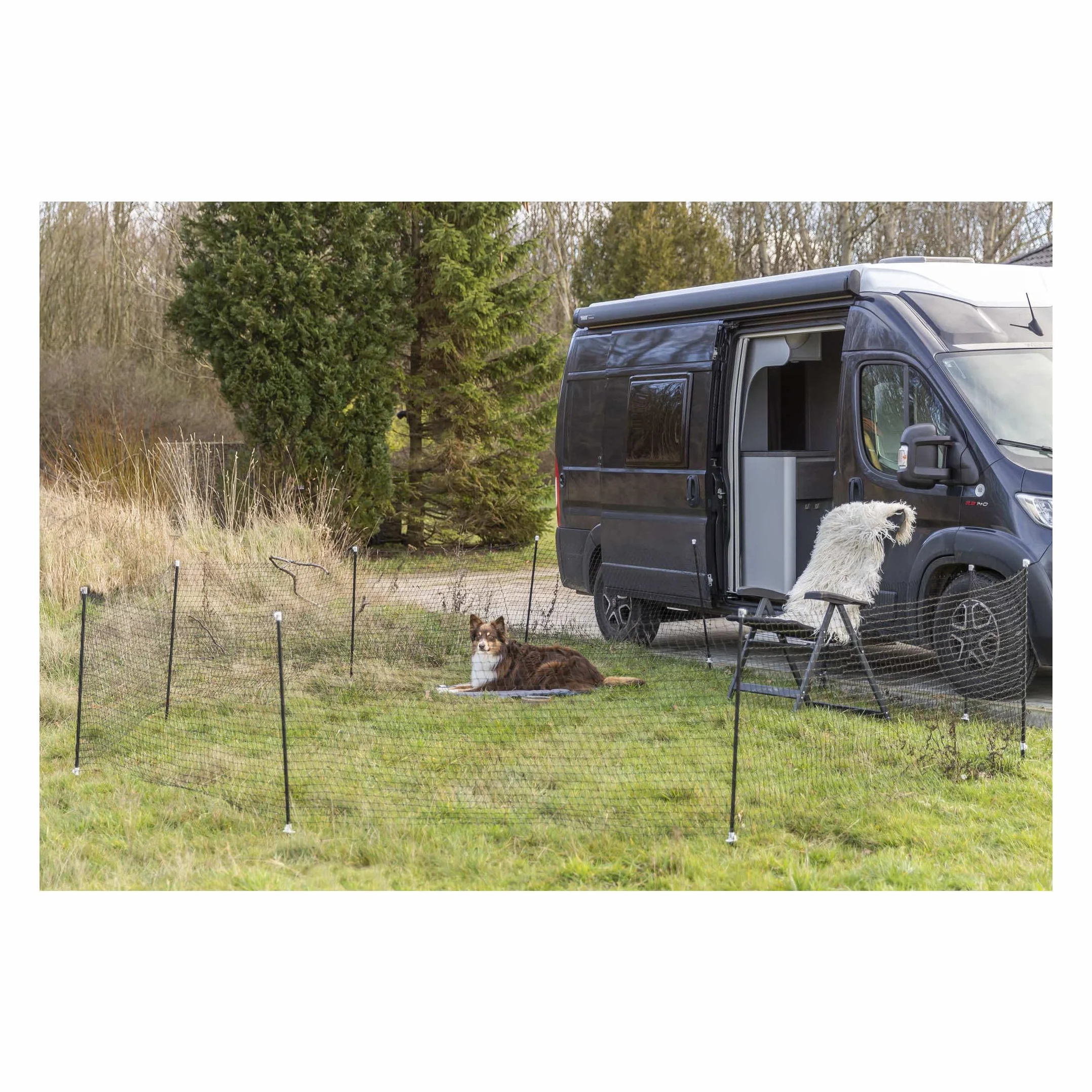 Trixie Clôture Mobile pour Chiens 15m Noir
