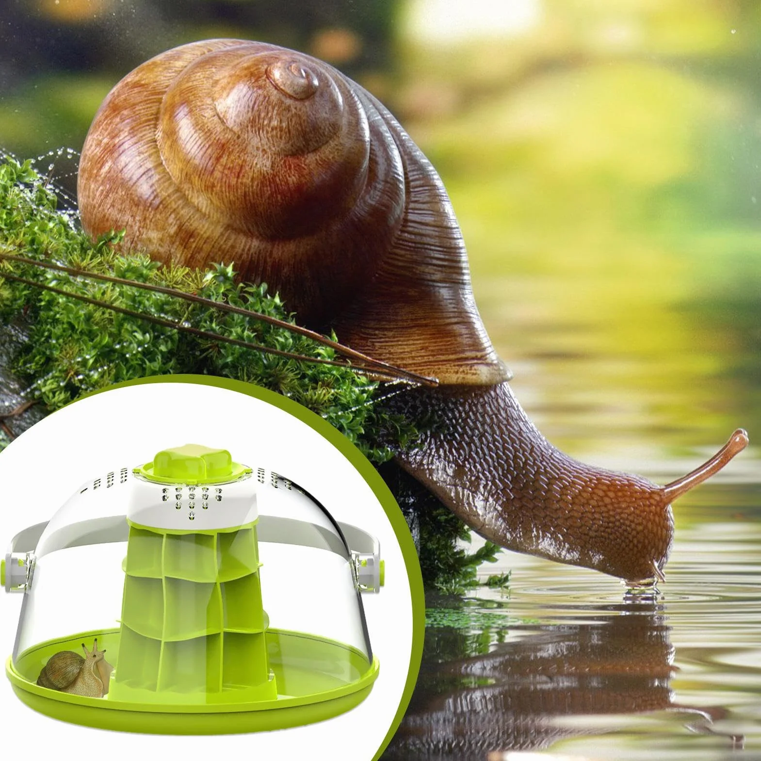 Terrarium en Verre pour Reptiles, Boîte d'Élevage Légère et Respirante pour Escargots, Tortues