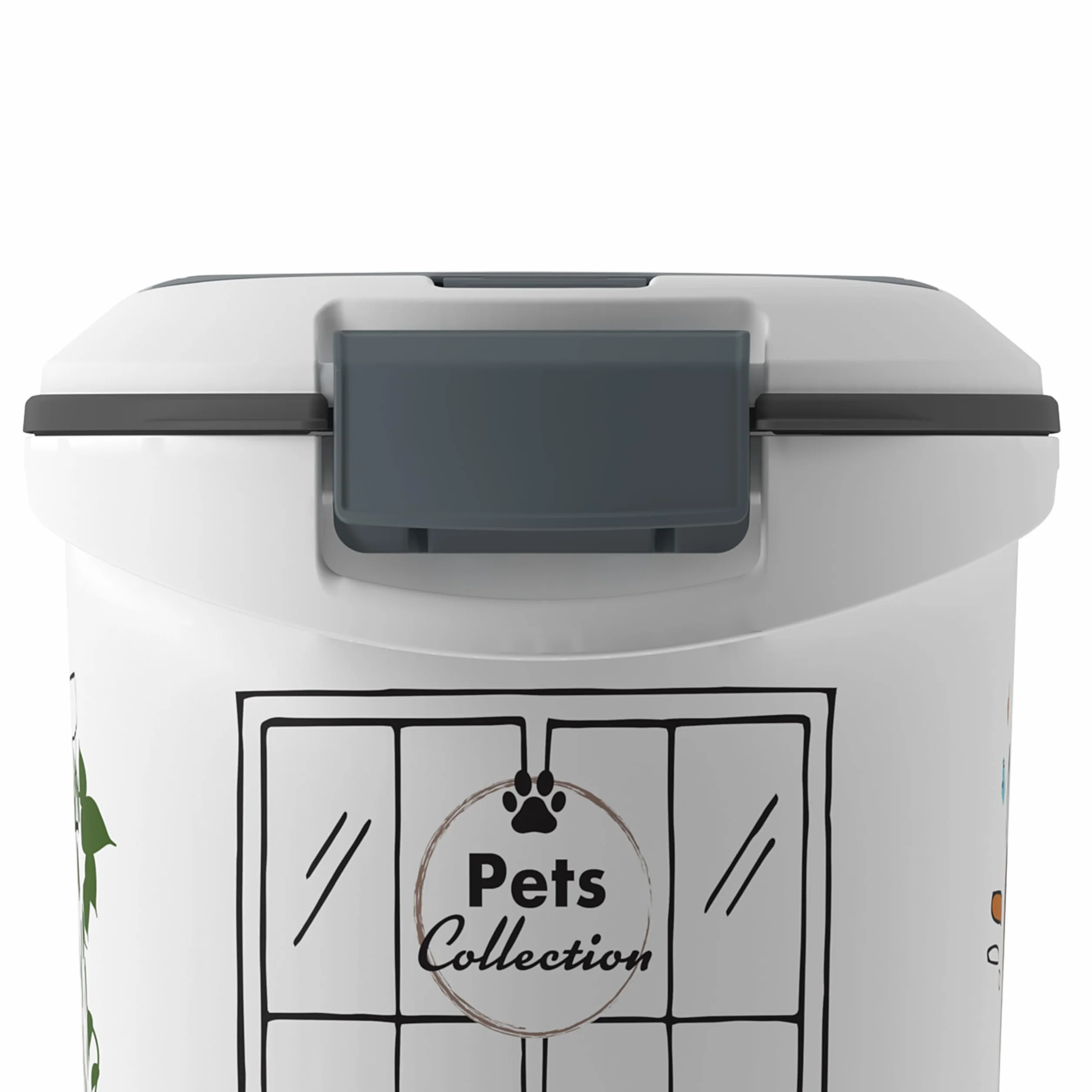 Curver Conteneur à Croquettes Pour Chats 35L 12KG Rangement Hermétique Anti-Odeurs Roulettes 28x49x43 cm