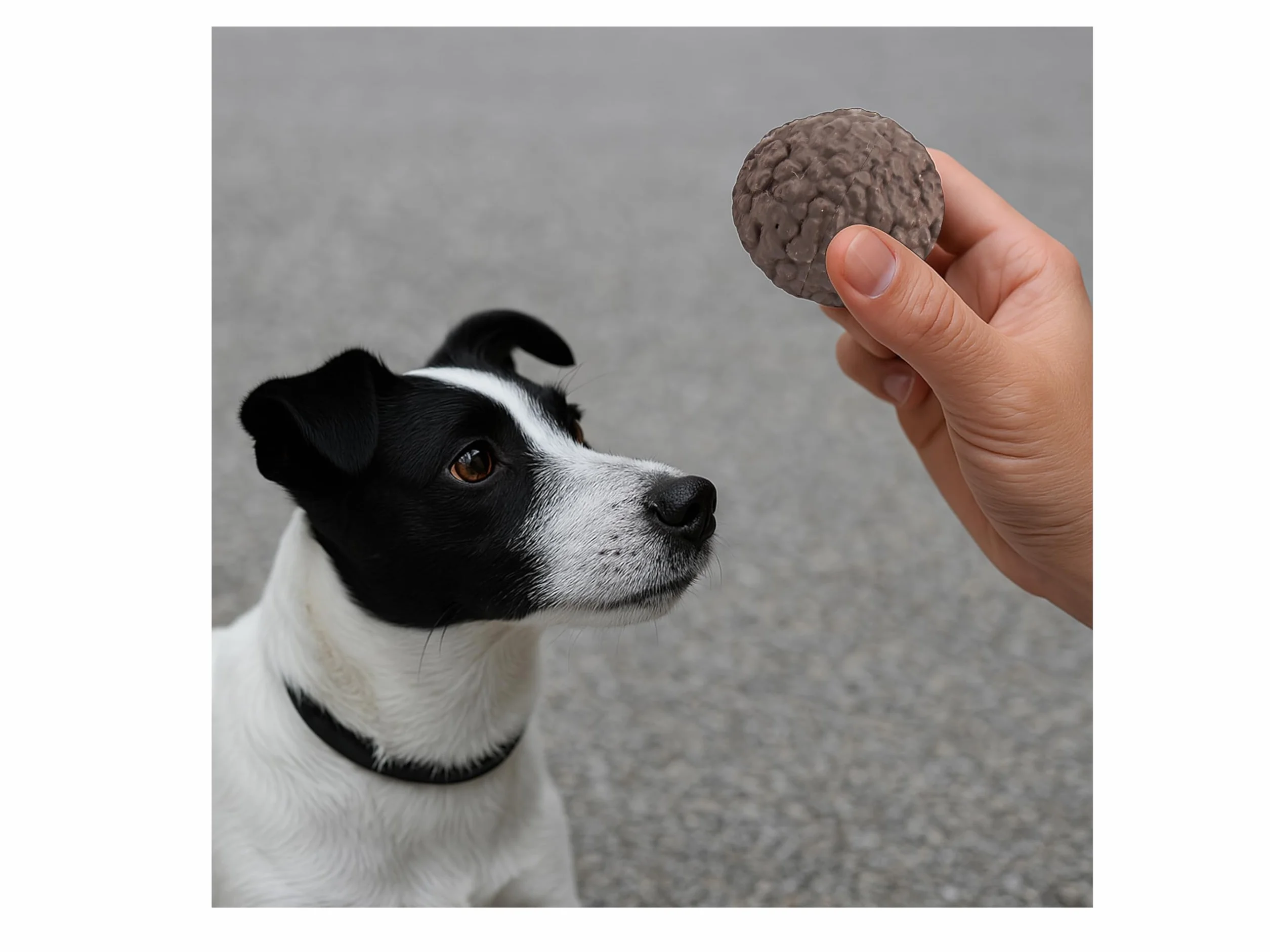 Lot de 2 faux truffes pour dressage chien – Fermeture à baïonnette, récipient huile truffe, lavable réutilisable, marron foncé