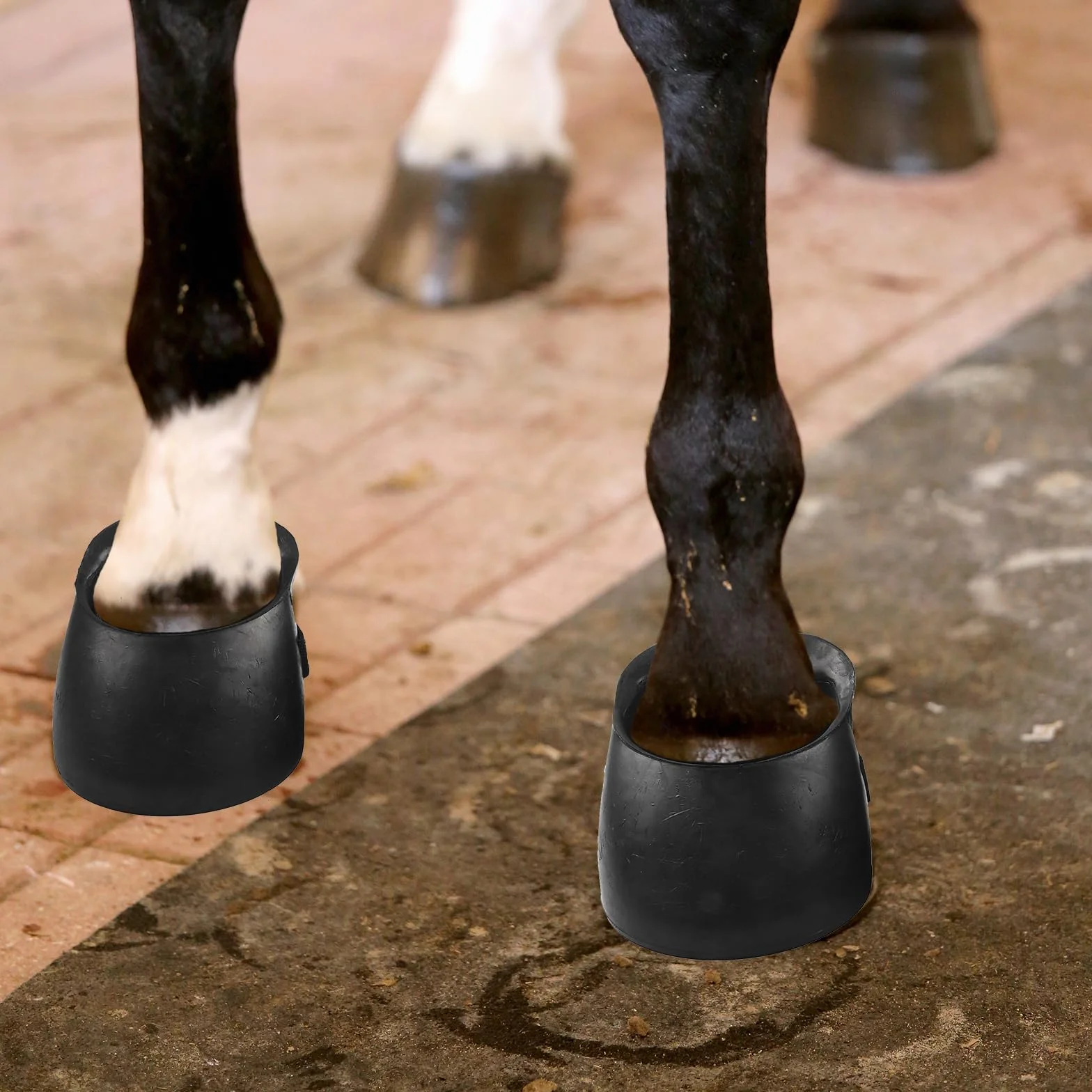 Bottes de Sabots de Chevaux, Protection Antidérapante pour Sabot Blessés, Caoutchouc (M)