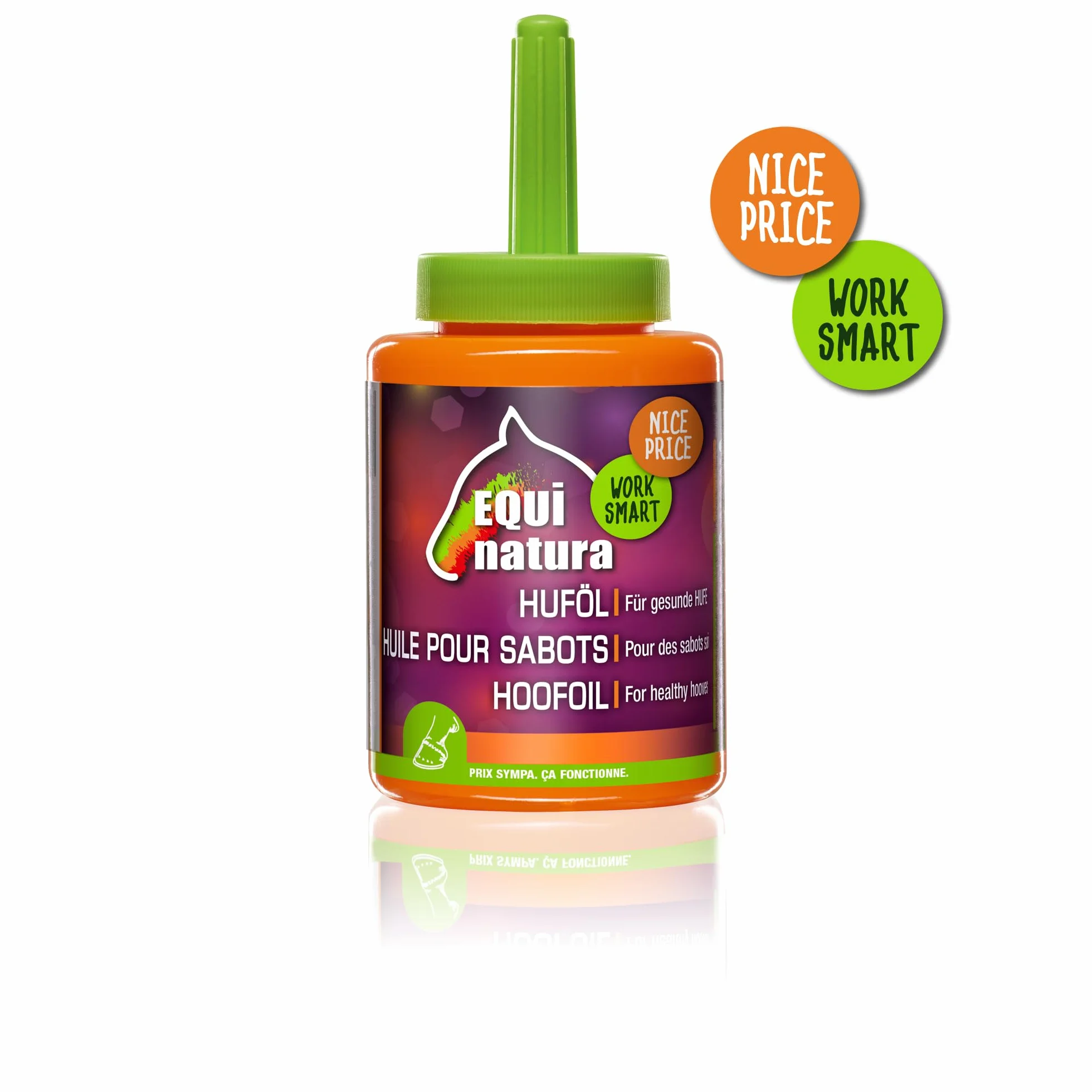 EQUINATURA Huile pour Sabots avec Pinceau 450 ML