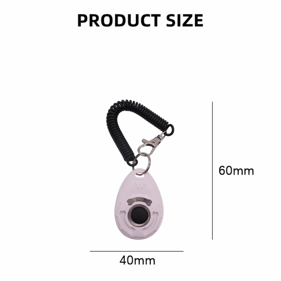 1 Pièce Clickers pour Chien, Clicker Chien Dressage,Clicker Training, Clicker de Chien avec Grand Bouton pour Pet Training Professional, pour Chiens, Chats, Oiseaux, Chevaux (Blanc)
