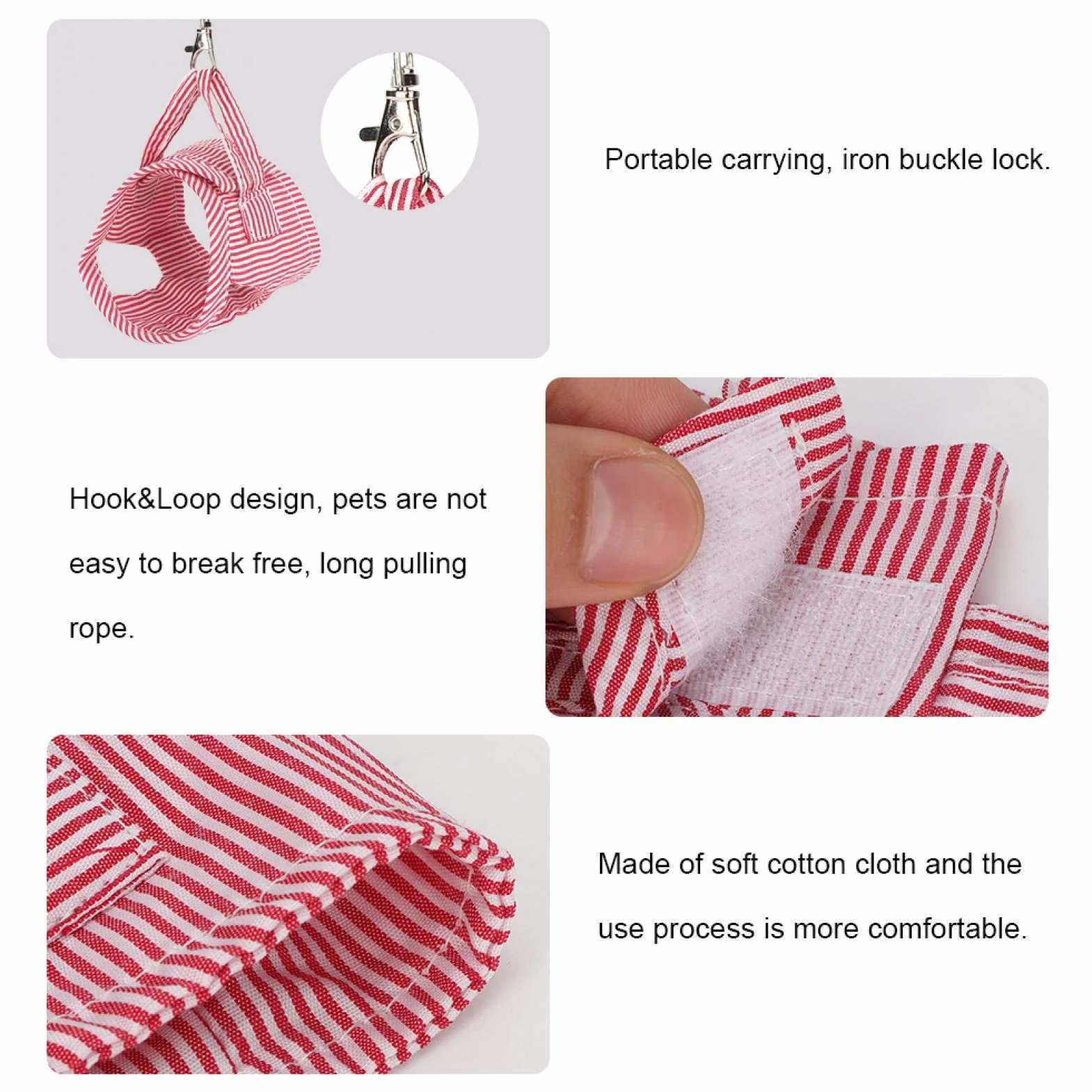 Harnais et Laisse pour Cochon d'Inde, Petits Animaux, Rouge, Taille S