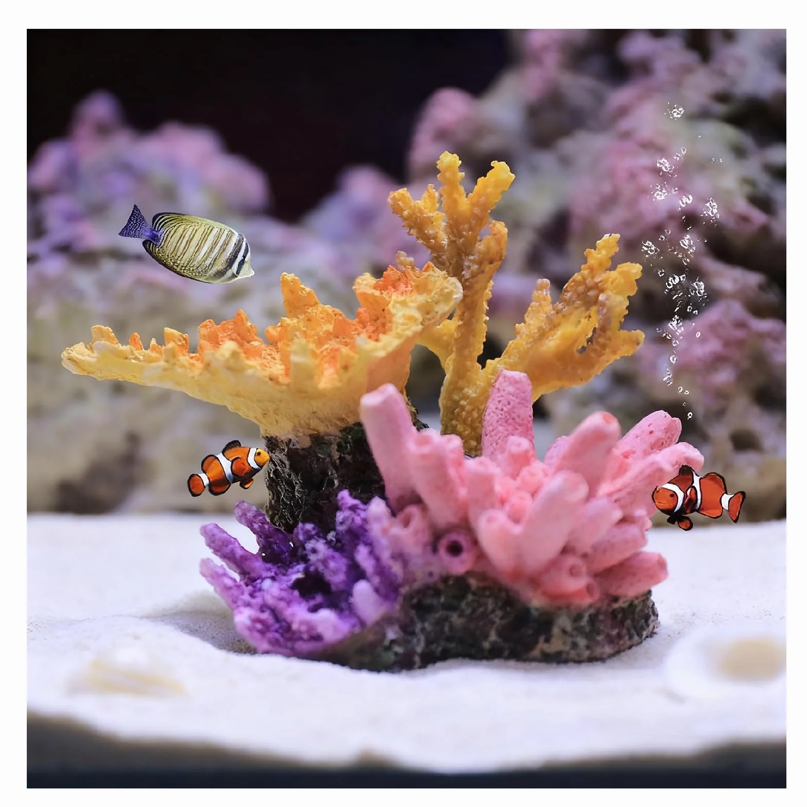 Ornements de Récifs Coralliens Artificiels en Résine pour Aquarium, Décoration Micro Modèle