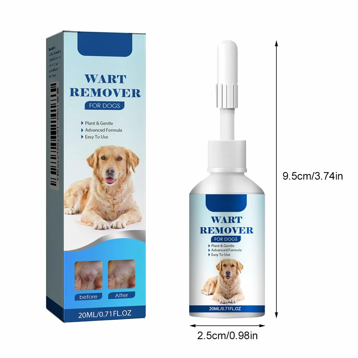 Crème pour Animaux de Compagnie pour Chiens et Chats, Éliminateur de Verrues Naturel, 20 ML