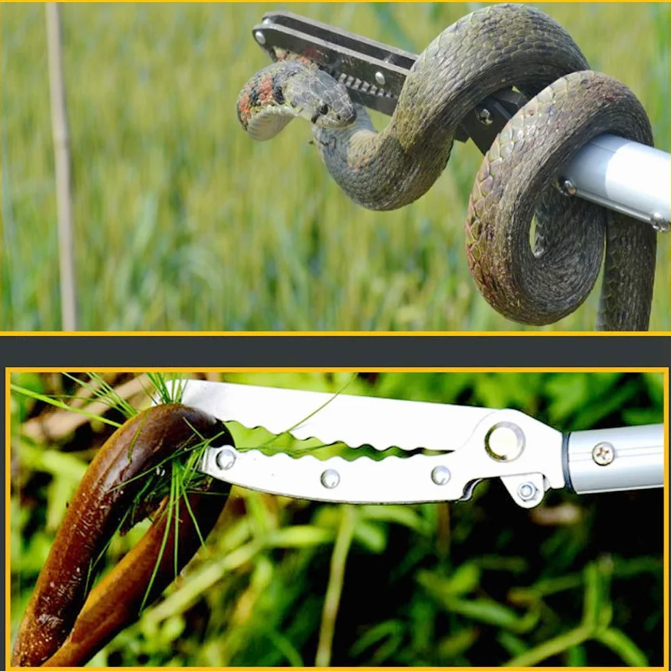 Pince à serpent pour reptiles 43 cm en alliage d'aluminium - Outil de manipulation de la mâchoire large