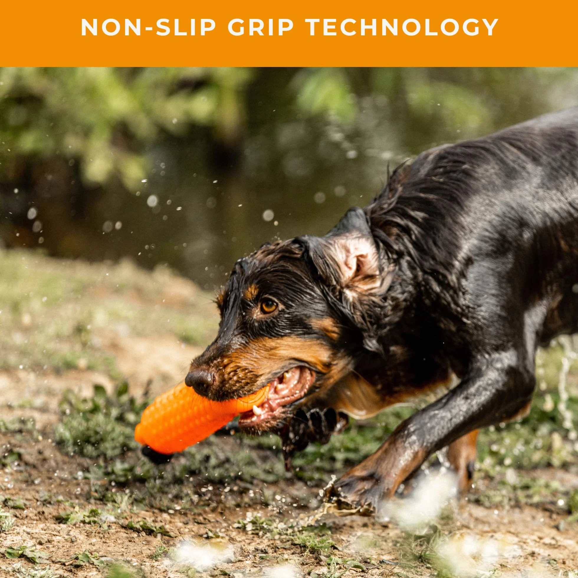 Dog & Field Gundog Water Dummy Jouet flottant pour chien avec cordon de lancement Orange Grande taille
