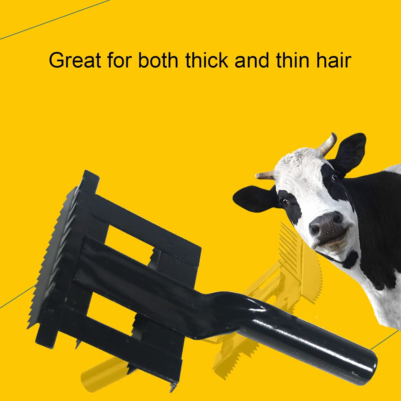 Peigne de Toilettage pour Bétail, Mouton, Cheval – Brosse Antiprurigineuse avec Dents en Fer, Poils Brillants et Lisses