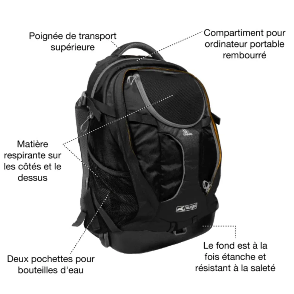 Kurgo G-Train Sac à Dos de Transport, Noir
