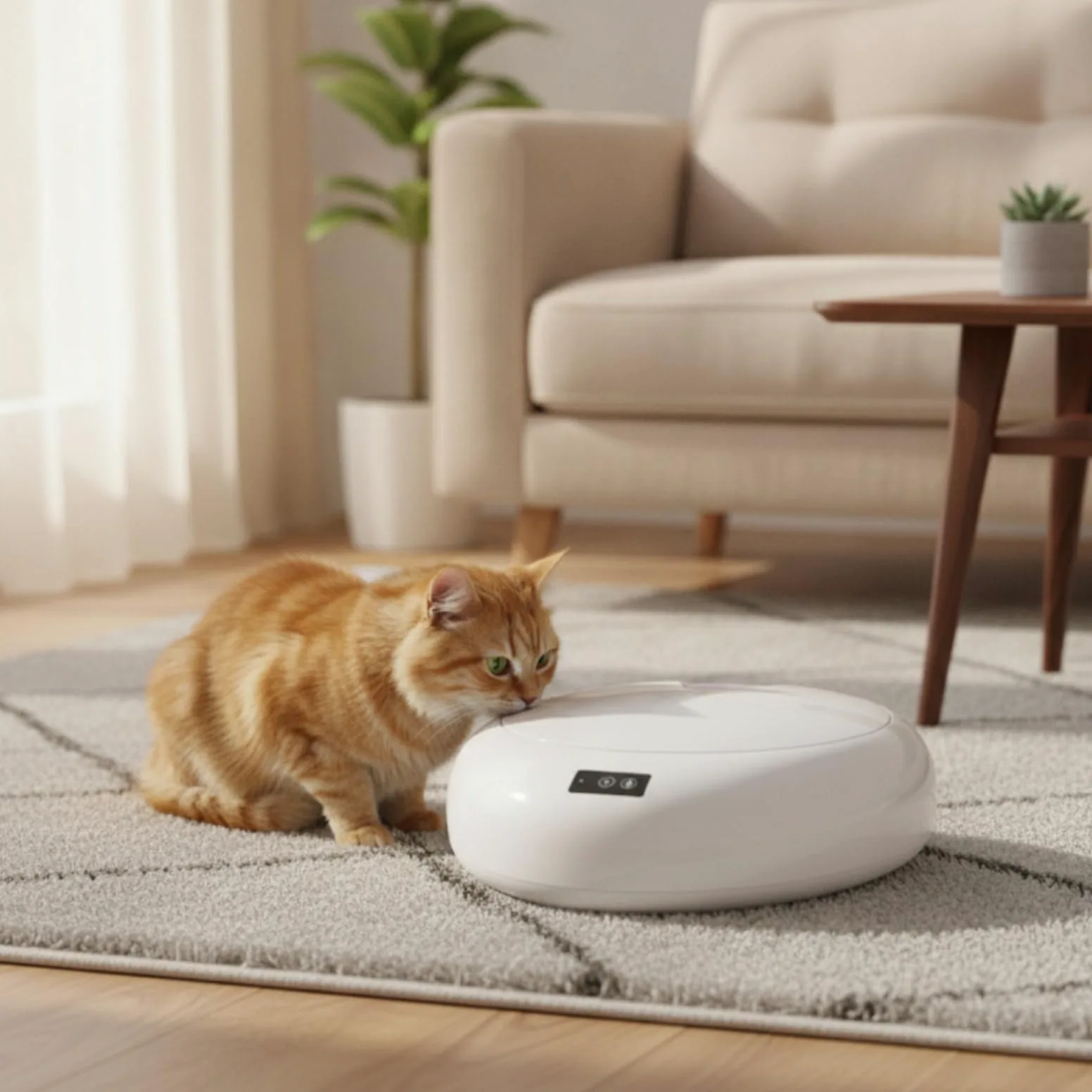 Gralara Gamelle Automatique à Compartiments Connecté Distributeur Automatique Nourriture Intelligent Mangeoire pour Chats, Maison