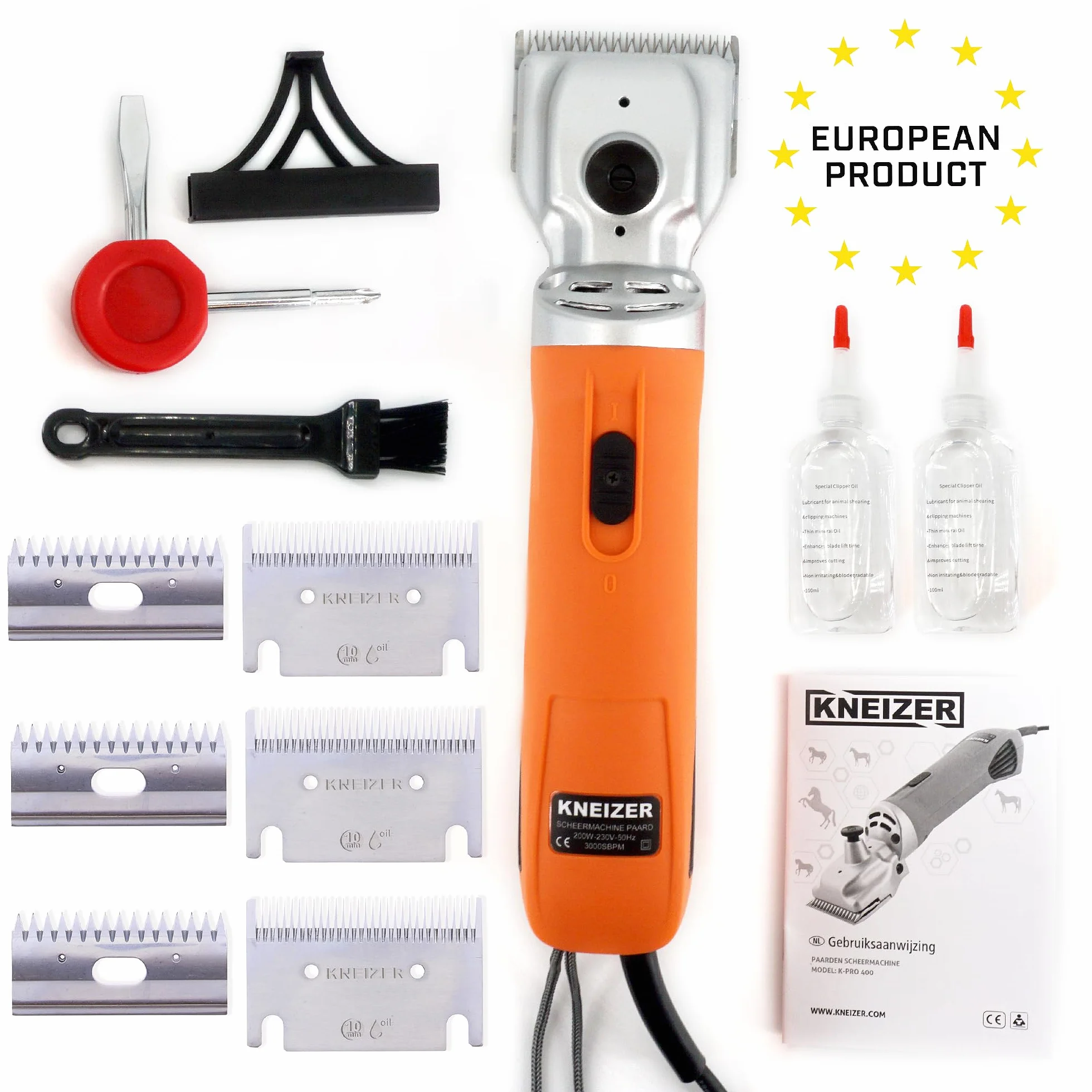 Tondeuse Cheval KNEIZER Kit Complet Lames Interchangeables Silencieuse Faible Vibration