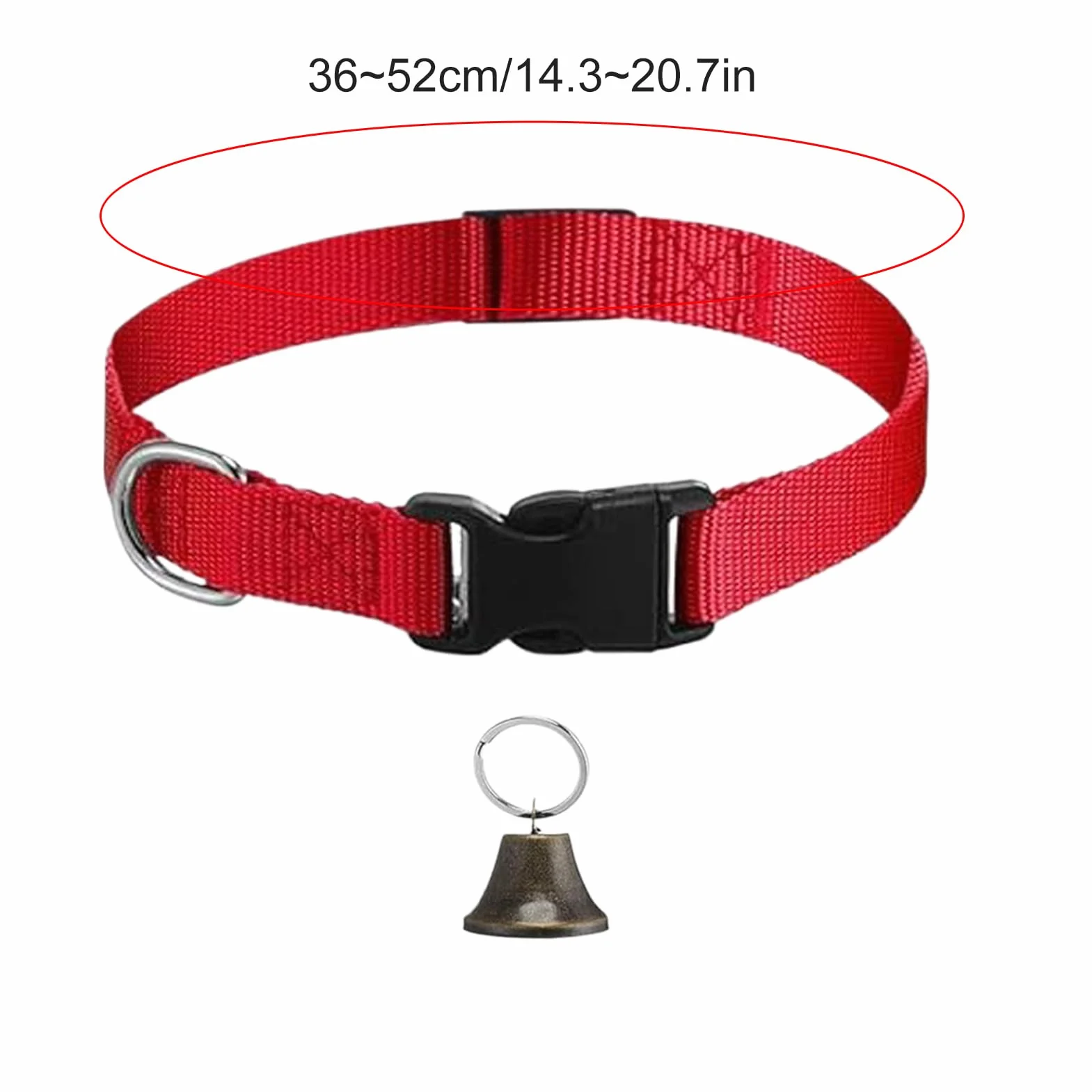 Collier de Chèvre Réglable en Nylon pour Mouton, Cloche d'Alpage Sonore Anti-Perdition pour Vaches, Chèvres